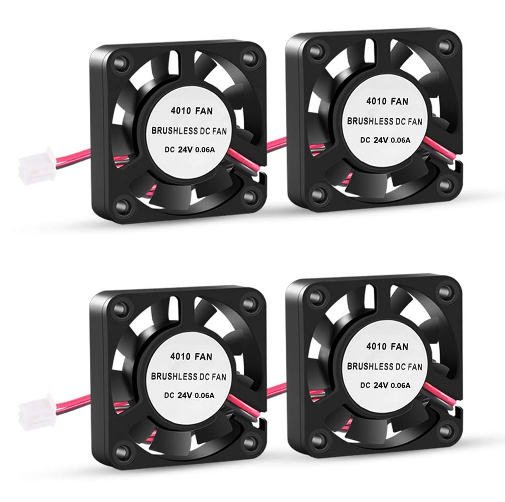 3D Printer Cooling Fan, 40Mm X 40Mm X 10Mm Blower Cooling Fan With 2 Pin Terminal For Hotend Extruder Heatsinks Makerbot Mk7 Mk8