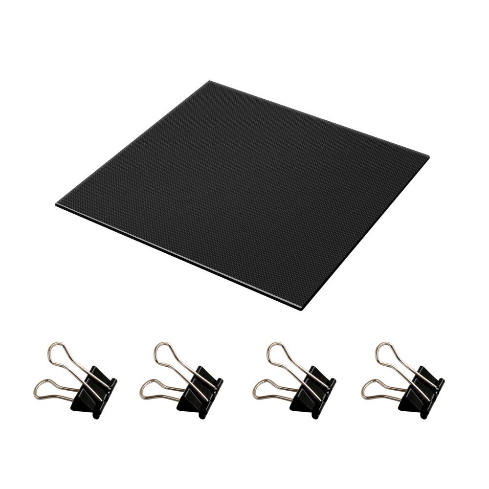 Befenybay 3D Printer Platform Heated Bed 235X235X4Mm Build Surface Tempered Glass Upgraded Build Plate With 4Pcs Clips (235X235M