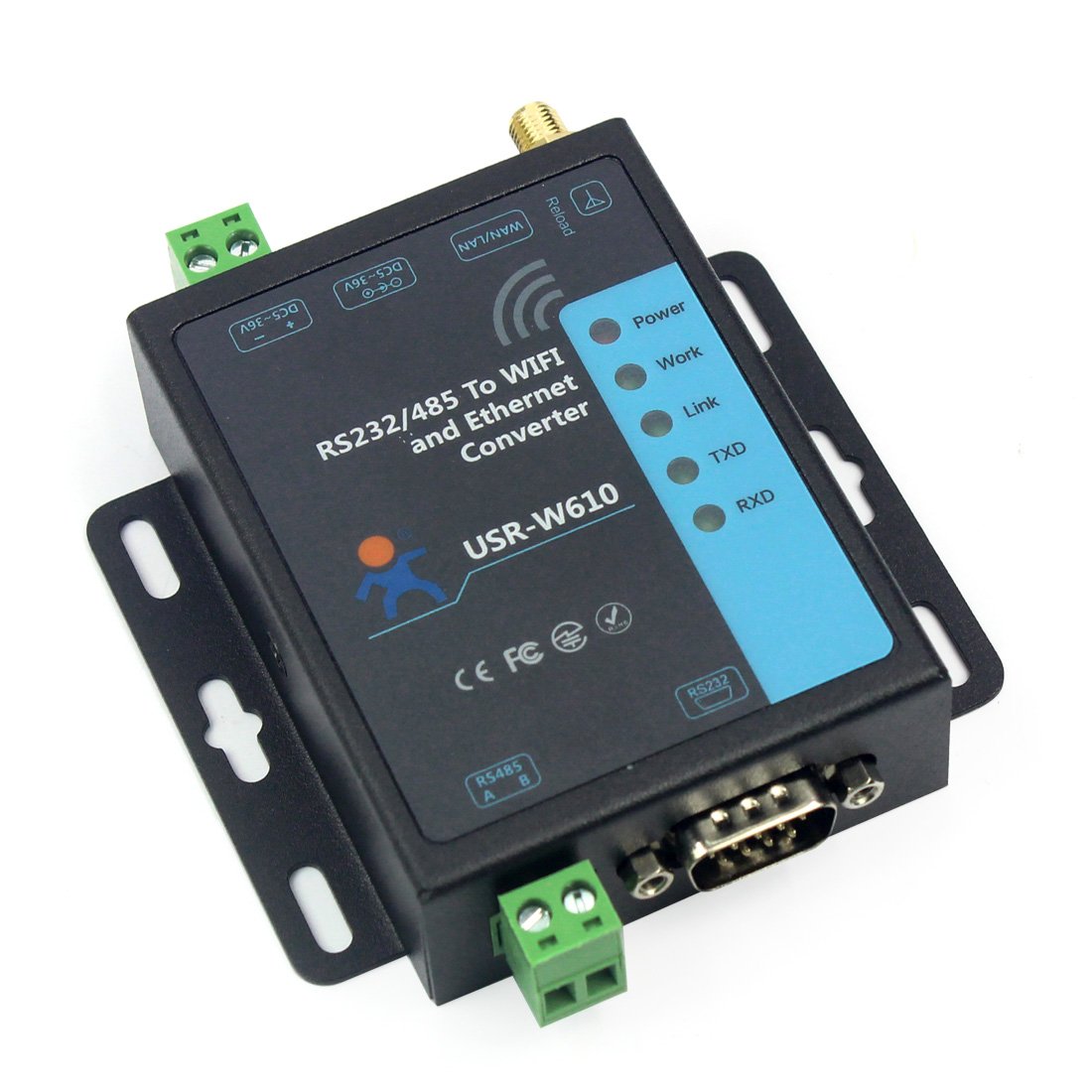 Serial To Wifi Ethernet Wireless Converter Rs232 Rs485 Serial Server(Usr W610)