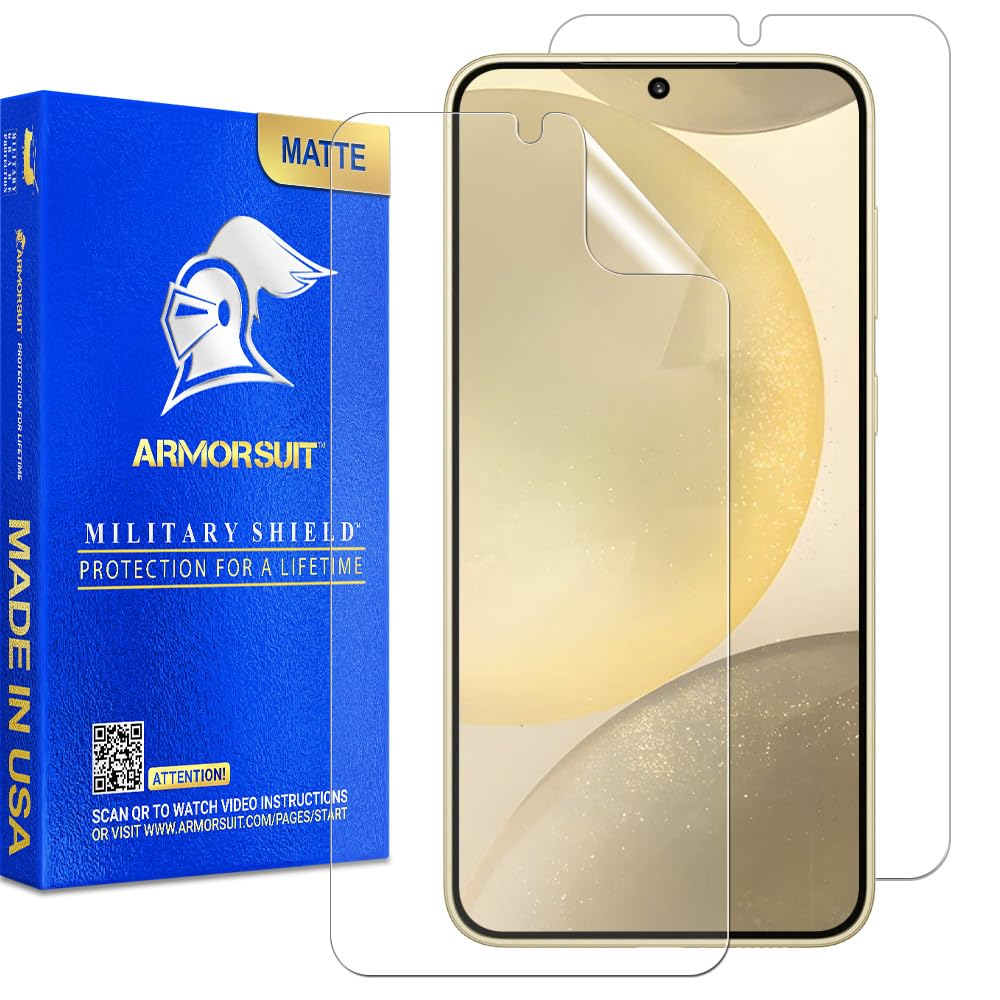 Armorsuit 2 Pack For Samsung Galaxy S24 Paper Feel Texture Screen Protector (6.2'') Case Friendly Militaryshield Matte Film   Ma