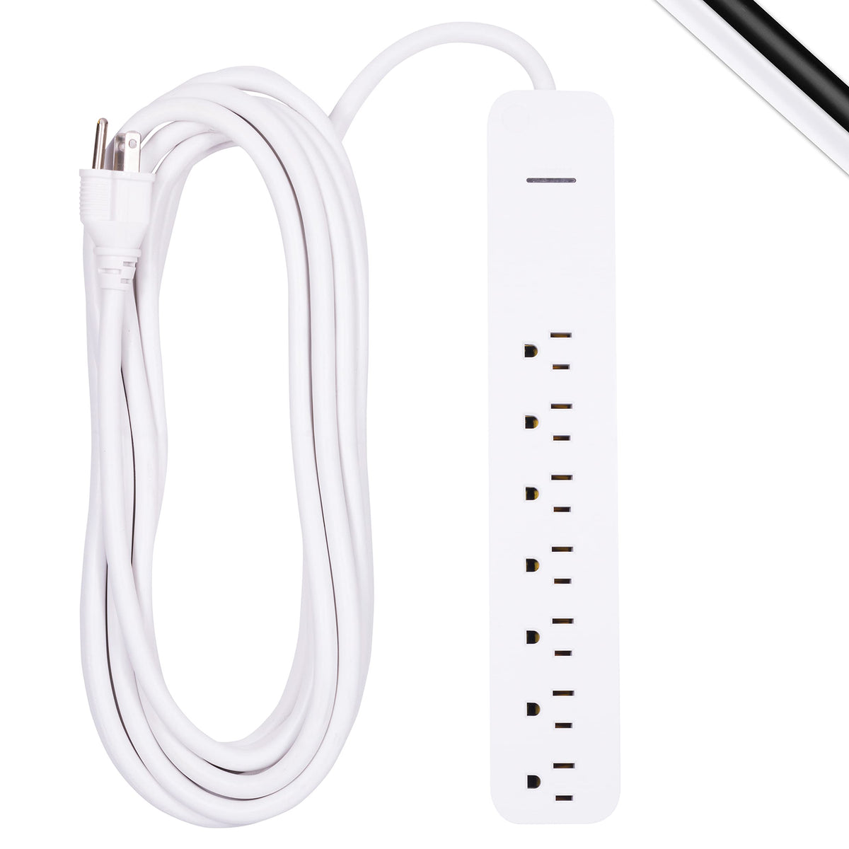 Ge Home Electrical Ge Pro 7-Outlet Surge Protector, 25 Ft Extension Cord, 1080 Joules, Power Strip, Protected Indicator Light, I