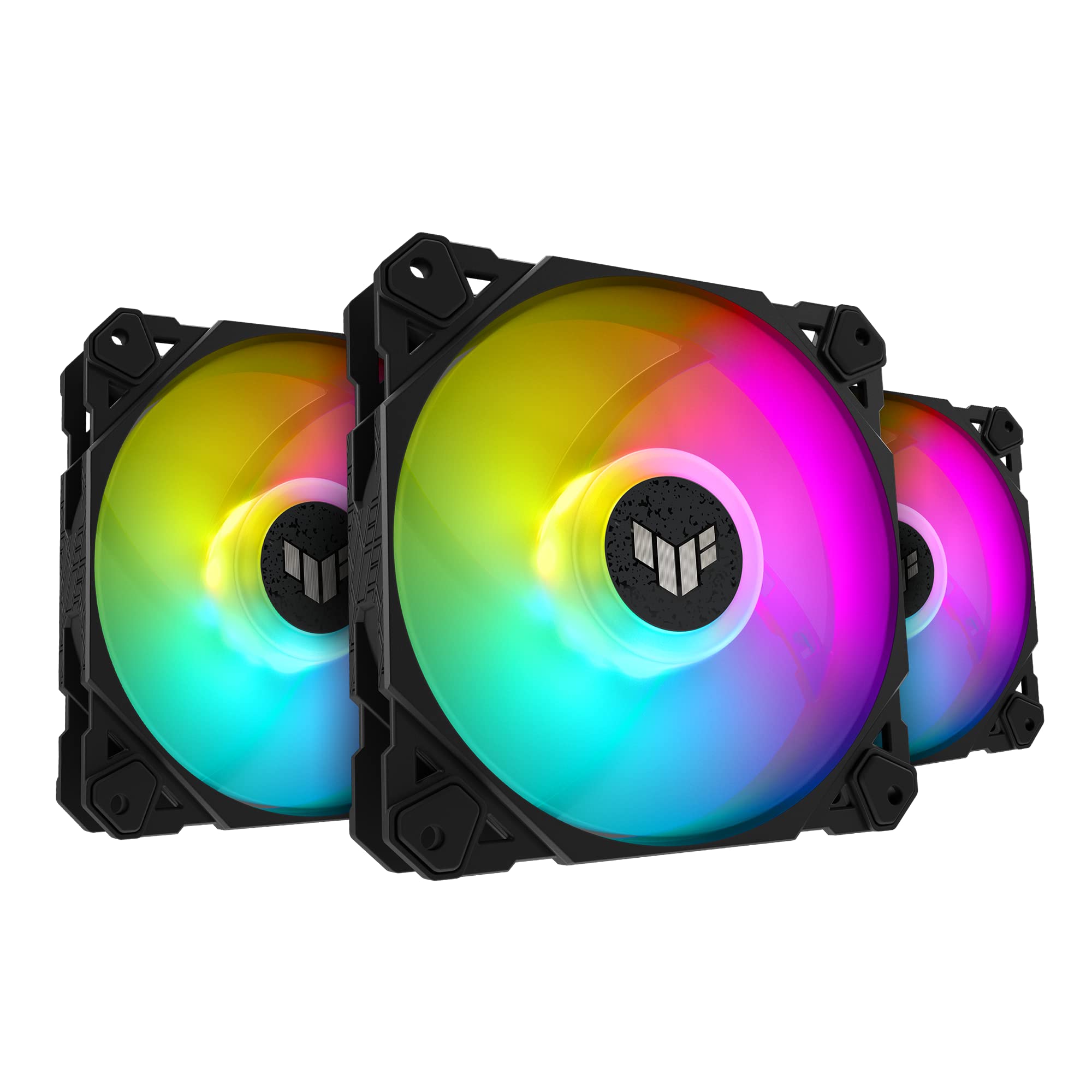 ASUS TUF Gaming TF120 ARGB Chassis Fan 3 Pack 3Pin Customizable LEDs, Advanced Fluid Dynamic Bearing, 120mm PWM Control, AntiVi