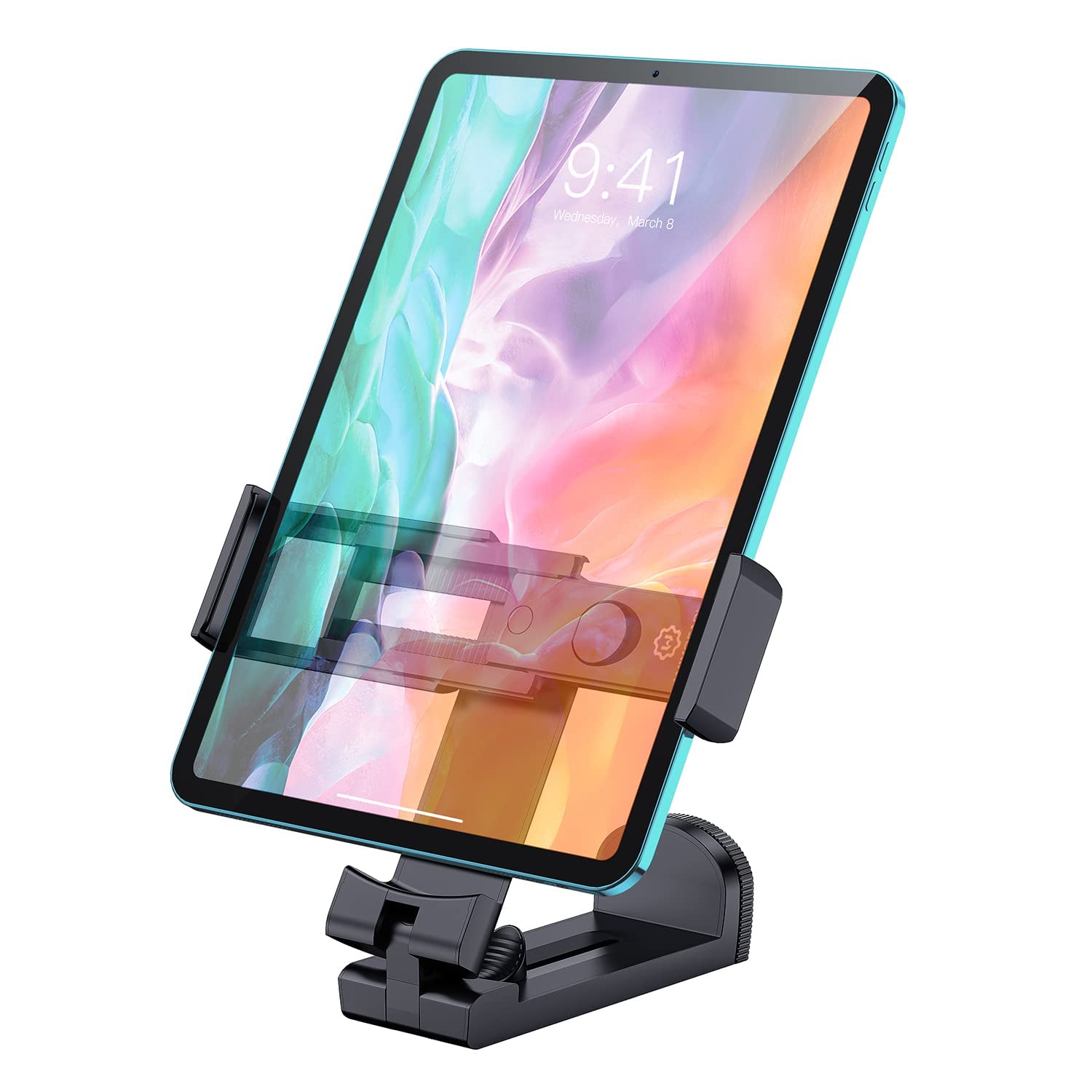 Wixgear Universal Airplane In Flight Tablet Phone Mount, Handsfree Phone Holder For Desk With Multi Directional Dual 360 Degree