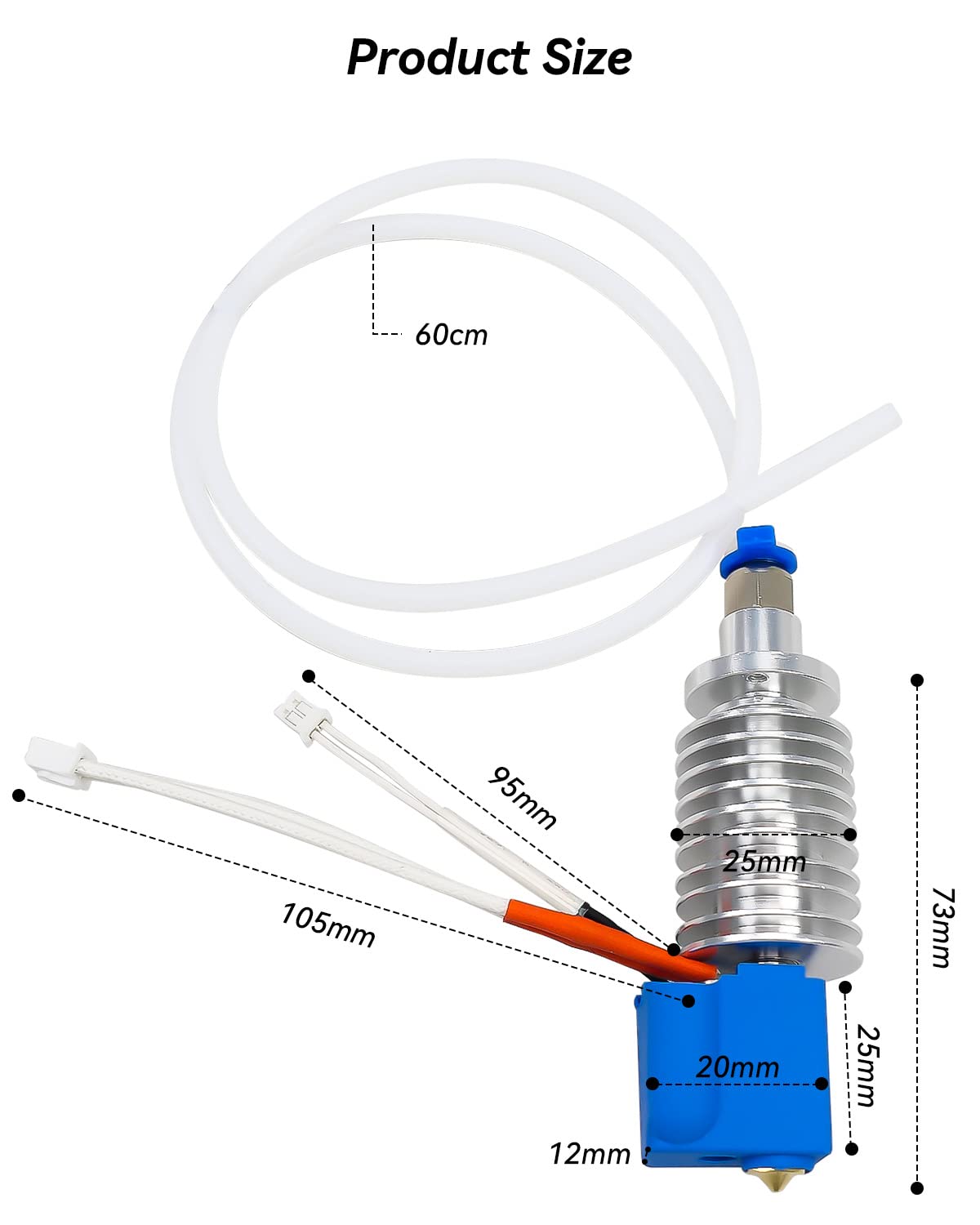 3D Printer Extruder Kit Fit For Anycubic Kobra Max With Silicone Sock And 0.4Mm Nozzle 3D Printer Hotend Print Head