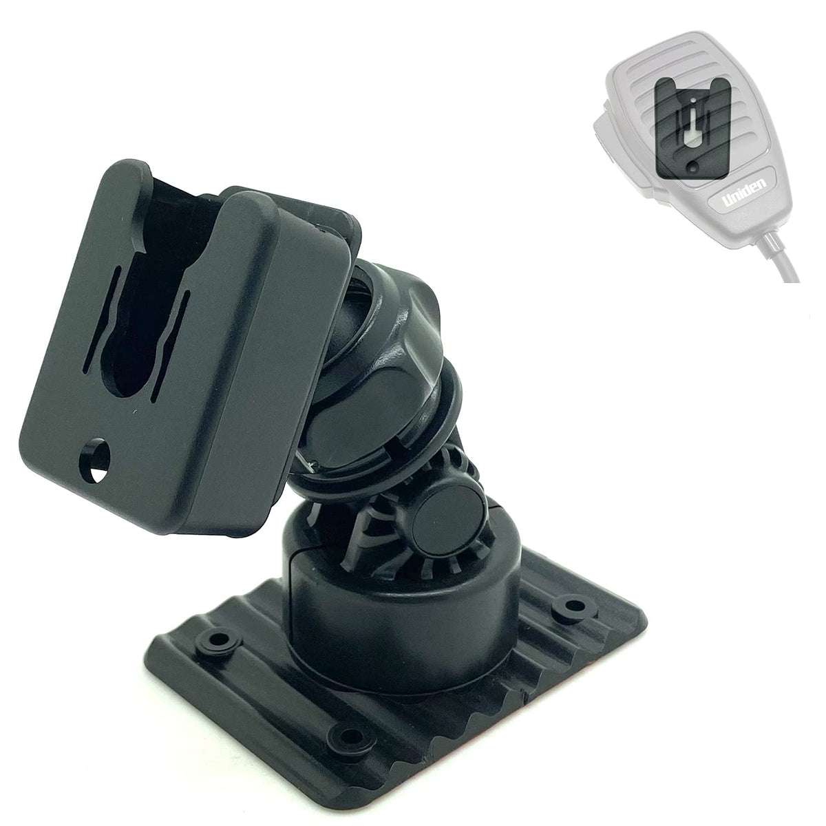 Lycogear Multi Angle Adhesive Dashboard And Console Holder Mount For All Ham Cb Radio Microphone Mic Hanger With Adhesive Back,