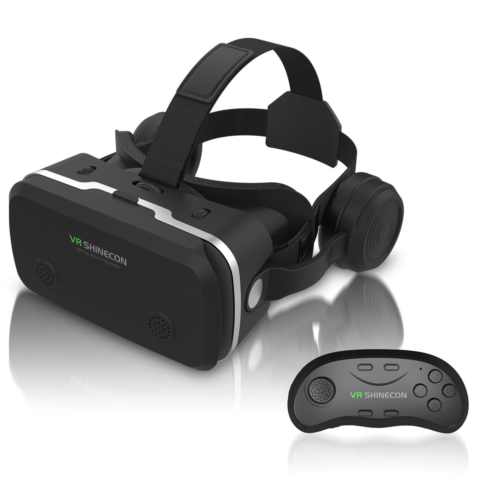 SENYHPHC VR Headset for iPhone & Android Phone, HD 3D Virtual Reality Headset with Remote Controller, Kids & Adults Adjustable V