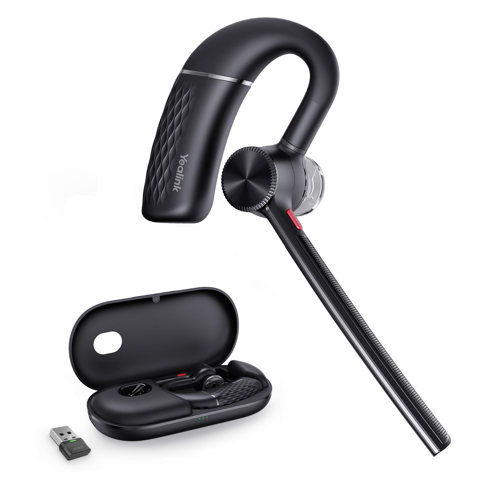 Yealink Bluetooth Headset Bh71 Pro,Teams Zoom Certified,Bluetooth Earpiece With Noise Canceling Microphones,Wireless Single Ear 
