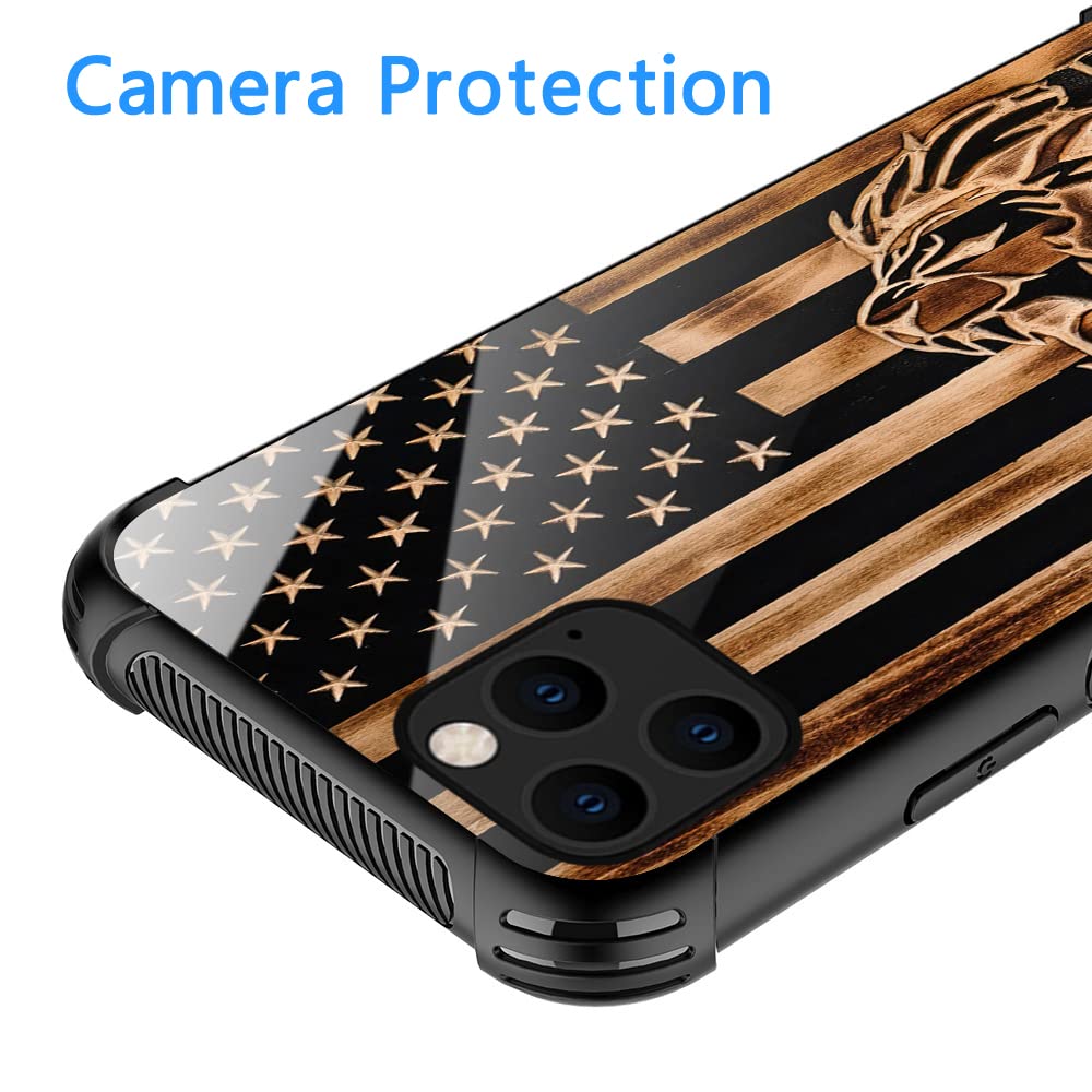 Tnxee Case Compatible With Iphone 12 Mini Case, Raise Lion Not Sheep Wooden American Flag Pattern Design Case For Iphone 12 Mini