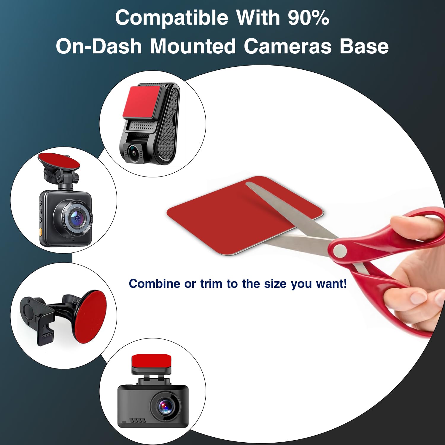 Car Windshield Electrostatic Film And Double Sided Sticker Adhesive Pad For Mounting Dash Cam, Camera, Windshield Sticker Applicator Car Decals Sticky Pad