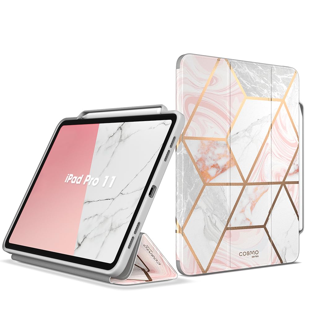i-Blason for iPad Pro 11 Inch Case 2025/2024 with Pencil Holder, [Slim Trifold Stand] [Auto Sleep/Wake], Soft TPU Protective iPa