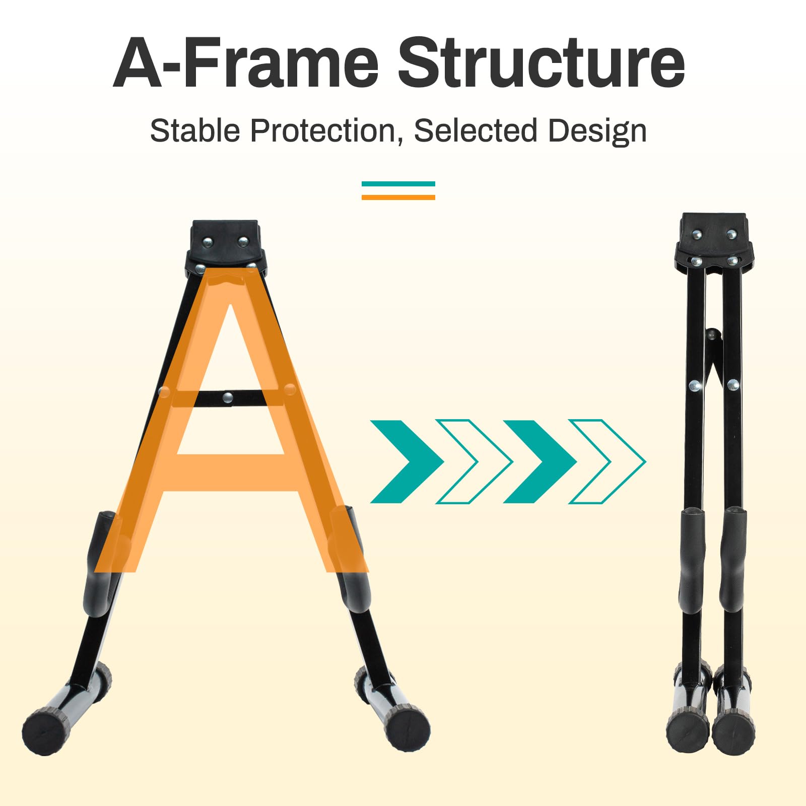 Mosen Guitar Stand, 2 Pack Foldable A Frame Guitar Stand With Non Slip Rubber And Foam Arms For Acoustic Classical And Electric