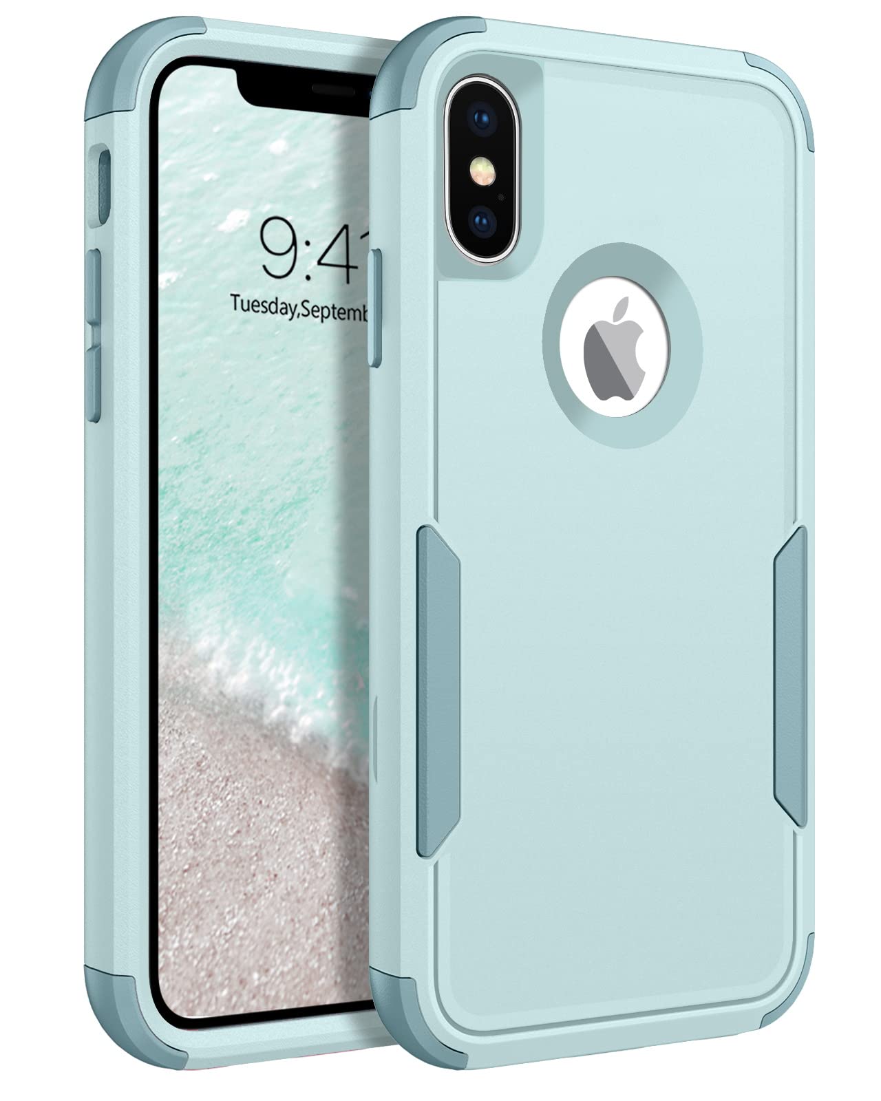 Bentoben Iphone X Case, Iphone Xs Case, 3 In 1 Heavy Duty Rugged Hybrid Shockproof Hard Pc Soft Tpu Bumper Non Slip Protective C