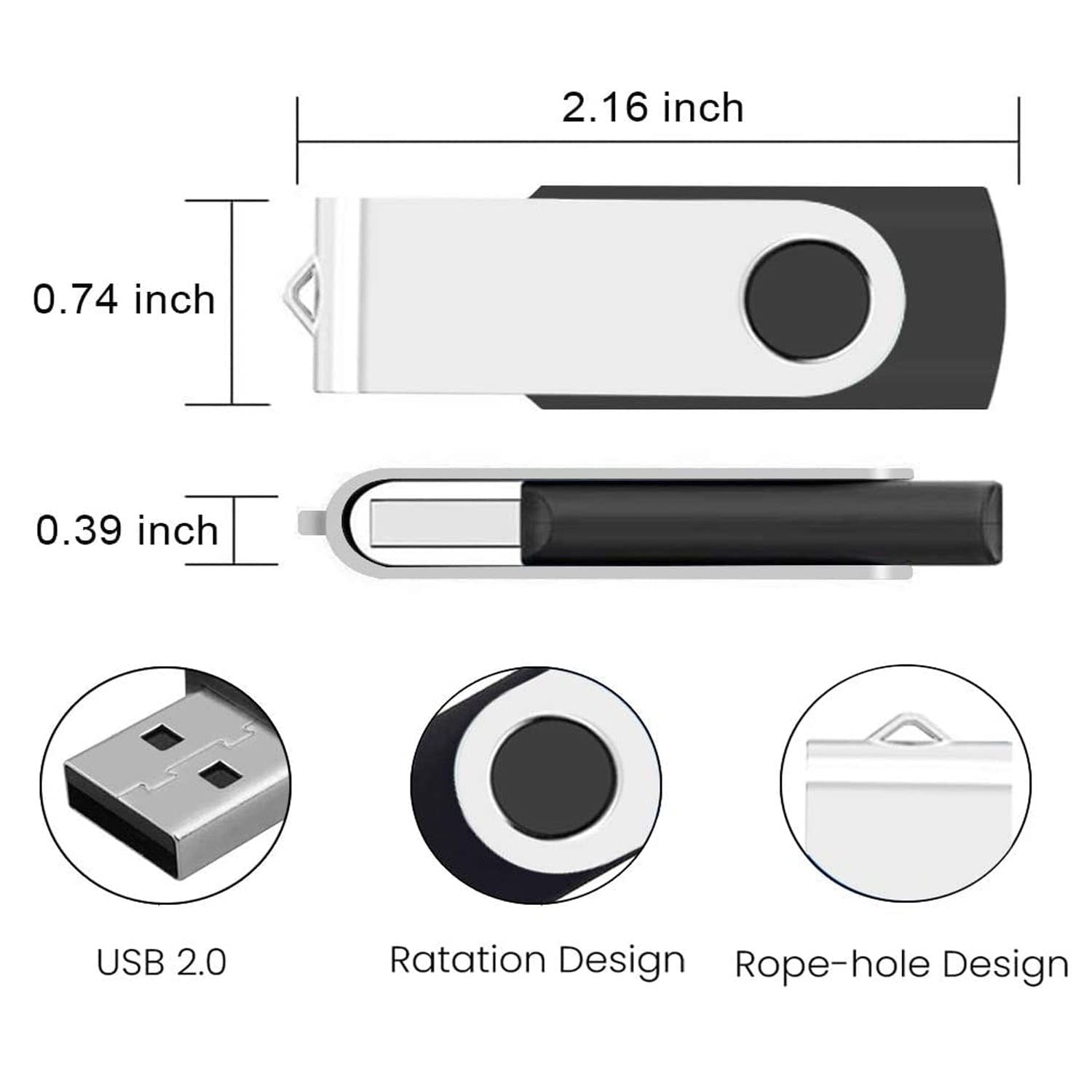 8Gb Usb Flash Drive 100 Pack, Ablaze Usb 2.0 Flash Drives Bulk Thumb Drives Bulk 8Gb Usb Sticks Memory Stick Pendrives Jump Driv