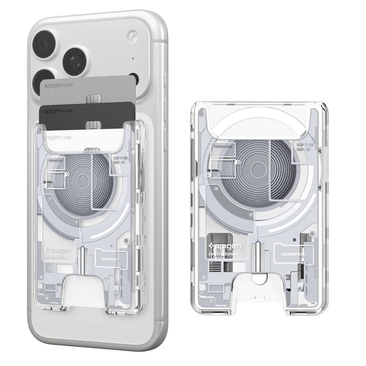 Spigen for MagSafe Wallet, Holds 3 Cards, Compatible with iPhone 17/16/15/14/13/12, Pixel 10 Series, MagSafe-Case, and Pixelsnap