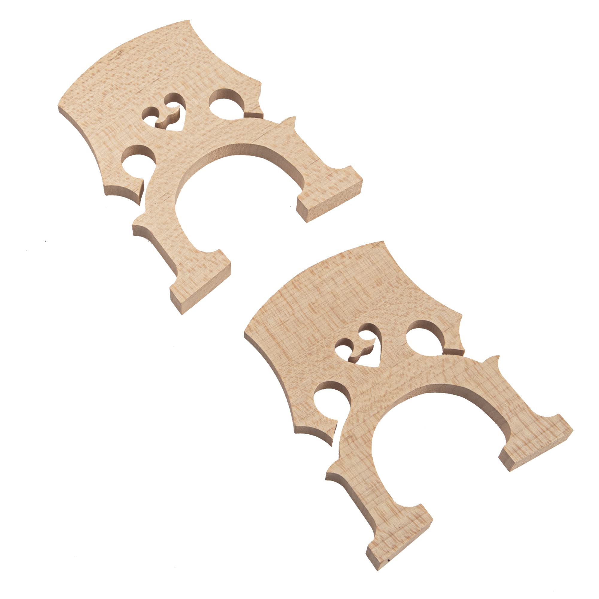 2Pcs Yootones Cello Bridge, Maple Wood 3/4 4/4 Cello Bridge Maple Wood Self Adjusting Fitted Bridge Compatible With Cello Musica