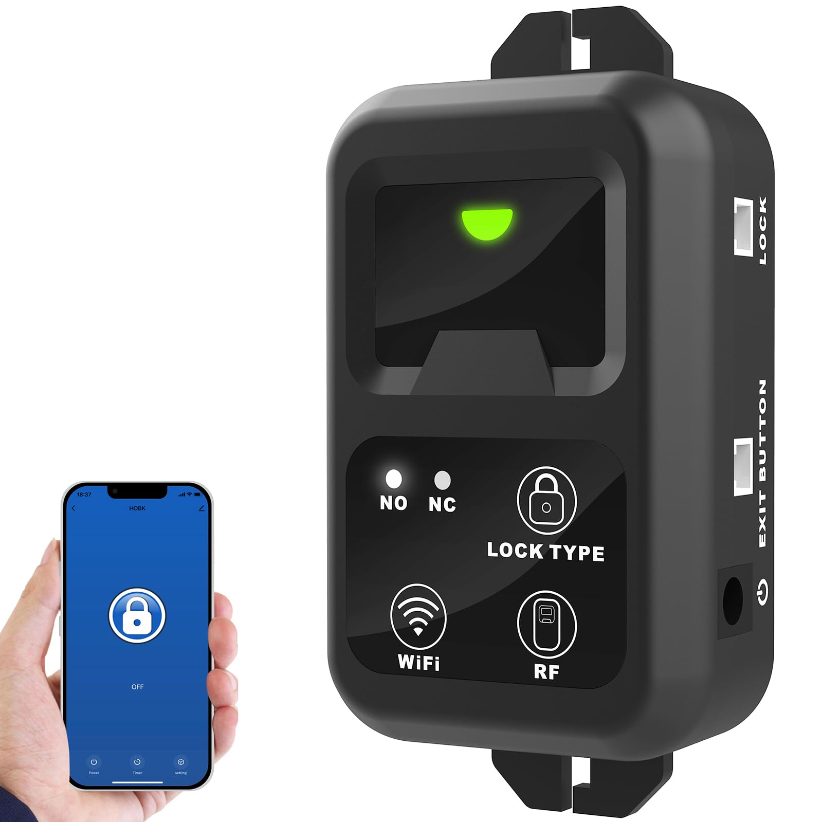Uhppote 2.4Ghz Wifi Remote Control Switch With Dc Power Connector Specially Applied To Access Control Lock