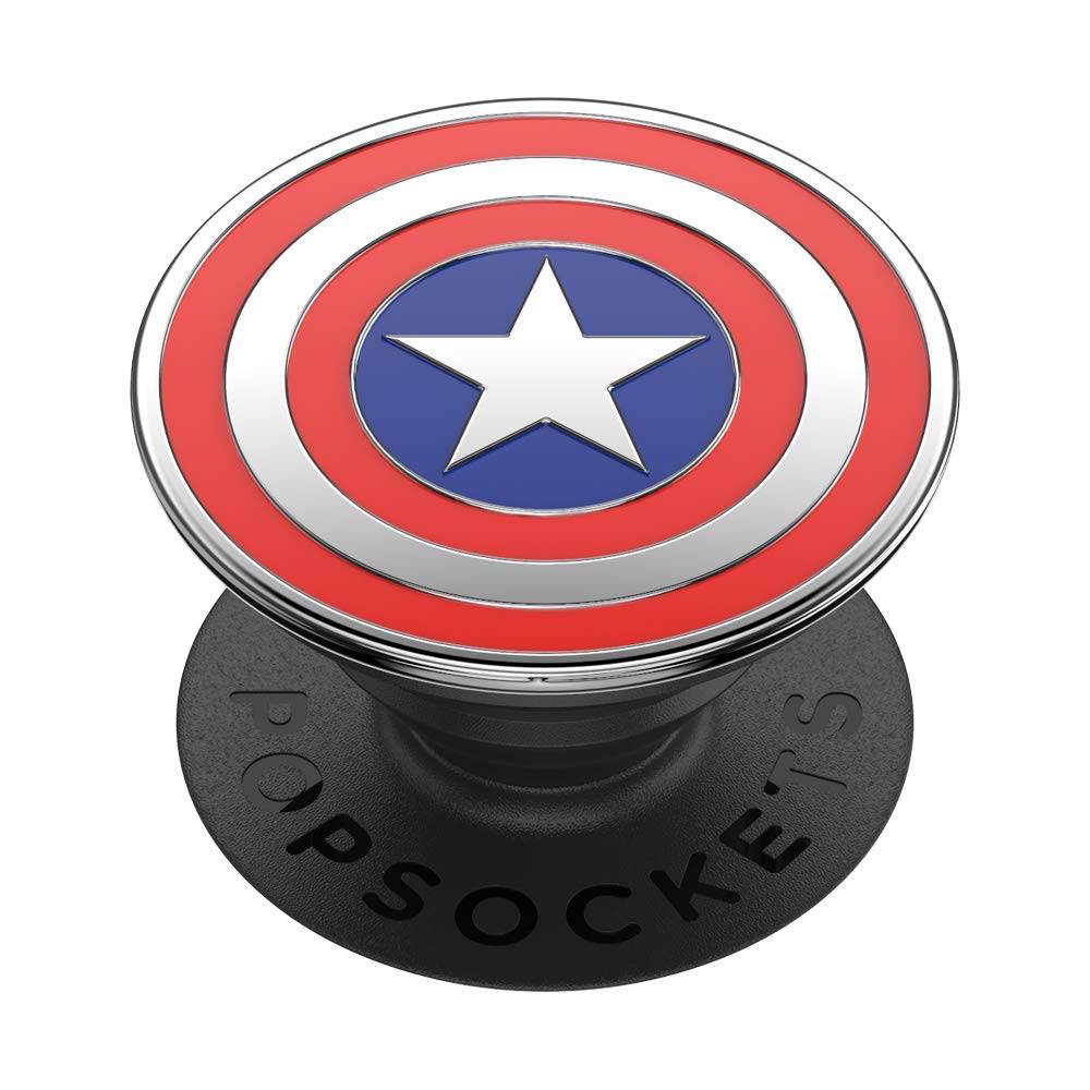 PopSockets Adhesive Phone Grip, Holder, Phone Stand, Marvel - Enamel Captain America