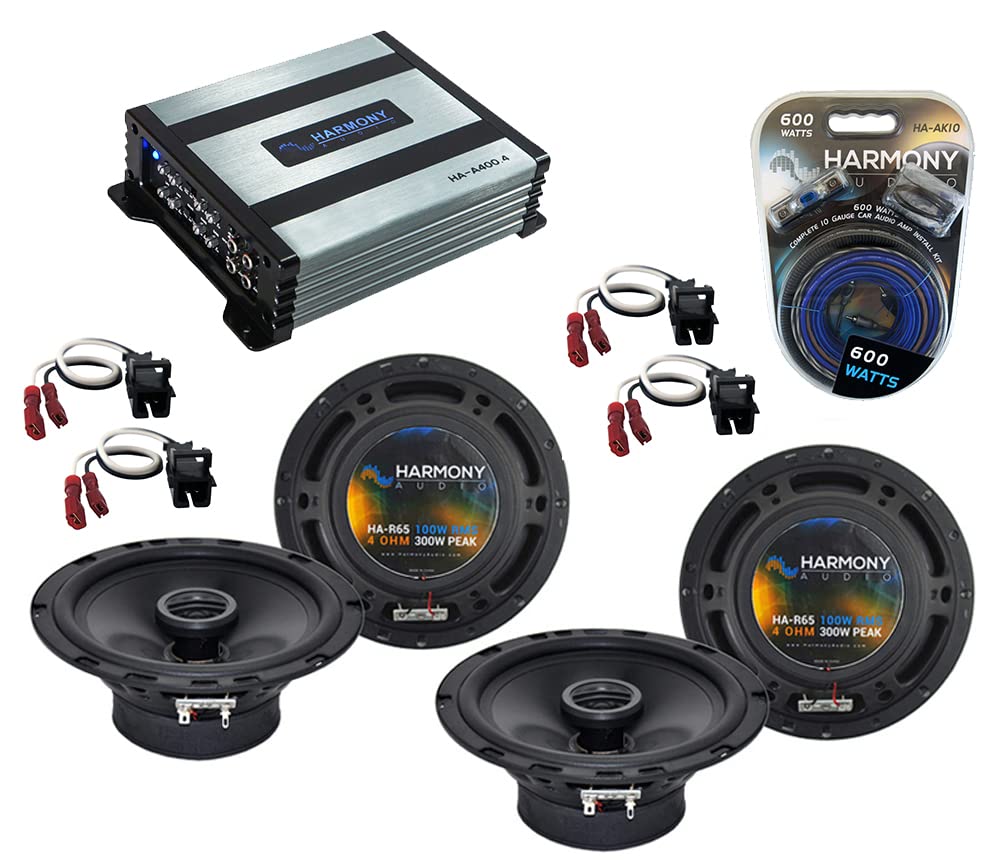 Harmony Audio HA-65 Compatible with Chevy Trailblazer 02-09 Car Stereo Rhythm Series 6.5 Replacement 300W Speakers,HA-A400.4 All