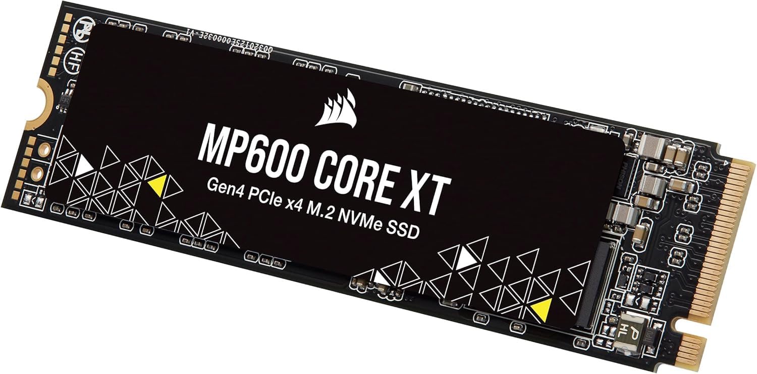 Corsair MP600 CORE XT 1TB PCIe Gen4 x4 NVMe M.2 SSD  HighDensity QLC NAND  M.2 2280  DirectStorage Compatible  Up to 5,000M