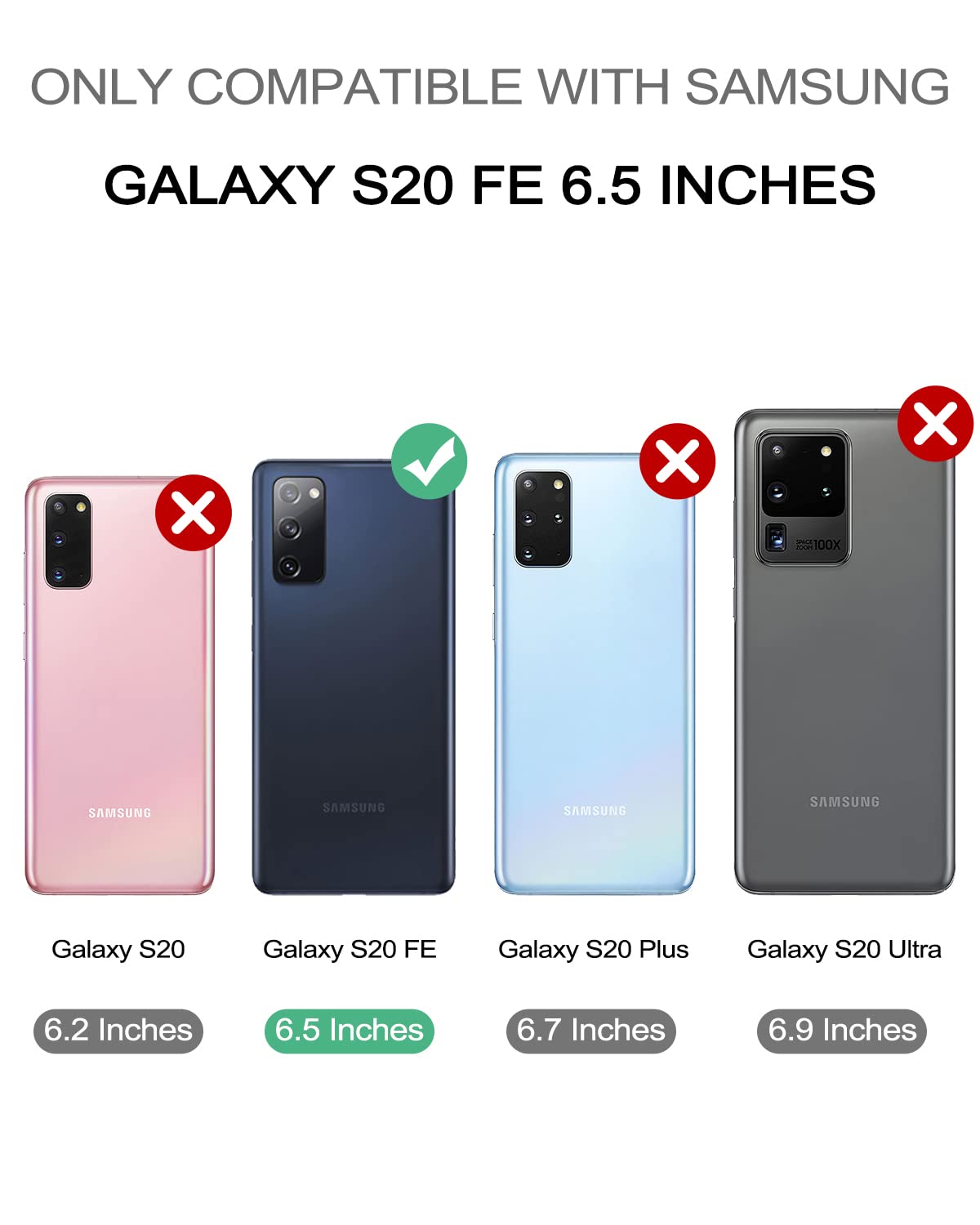 Dexnor For Samsung Galaxy S20 Fe Case, [Built In Screen Protector And Kickstand] Heavy Duty Military Grade Protection Shockproof