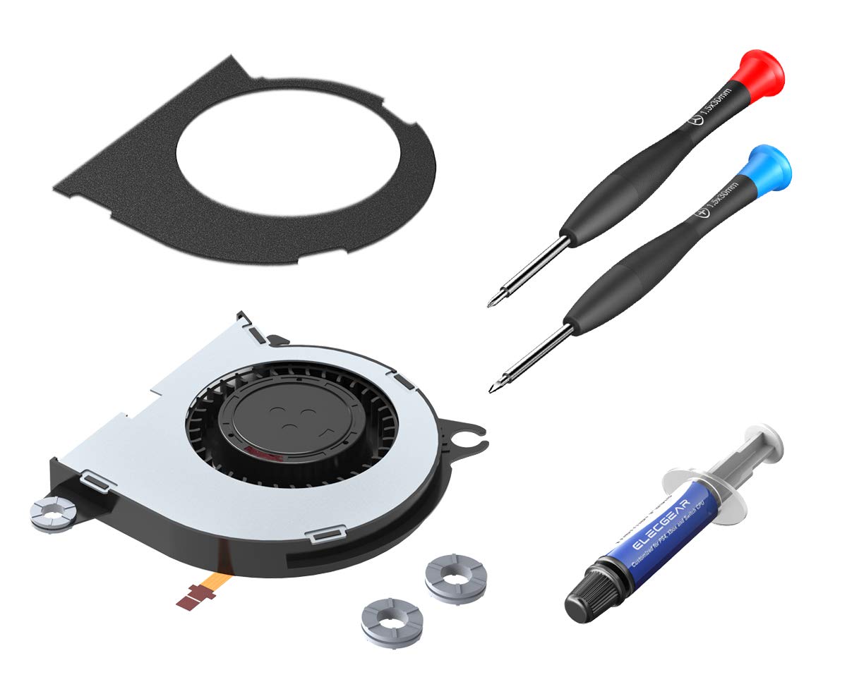 Elecgear Replacement Internal Cooling Fan Compatible With Nintendo Switch   Cpu Heatsink Cooler, Thermal Compound Paste, Y00 Triwing And Ph00 Phillips Screwdriver, Spudger, Wipes Repair Tool Kit