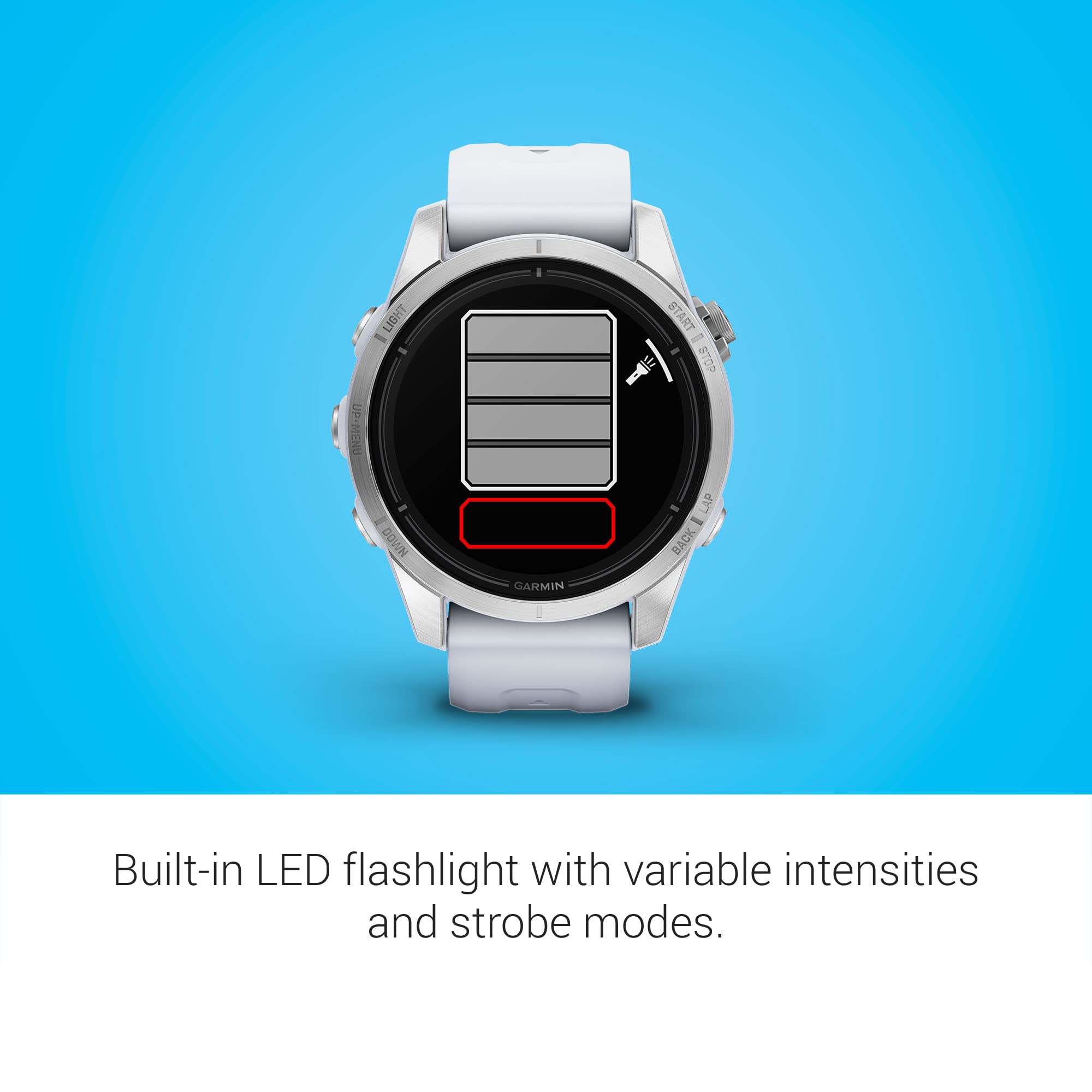 Garmin Epix Pro (Gen 2), 42Mm, High Performance Smartwatch, Advanced Training Technology, Built In Flashlight, Whitestone