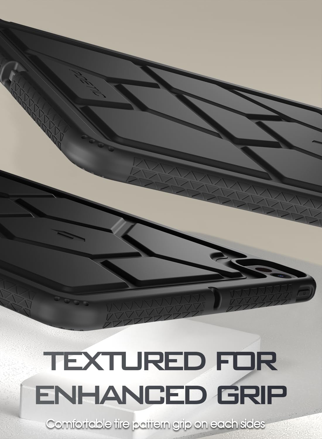 Poetic Turtleskin Case For Ipad Pro 13 Inch 2024 M4 7Th Gen, Heavy Duty Shockproof Rugged Kids Friendly Drop Protection Silicone Cover Case, Black