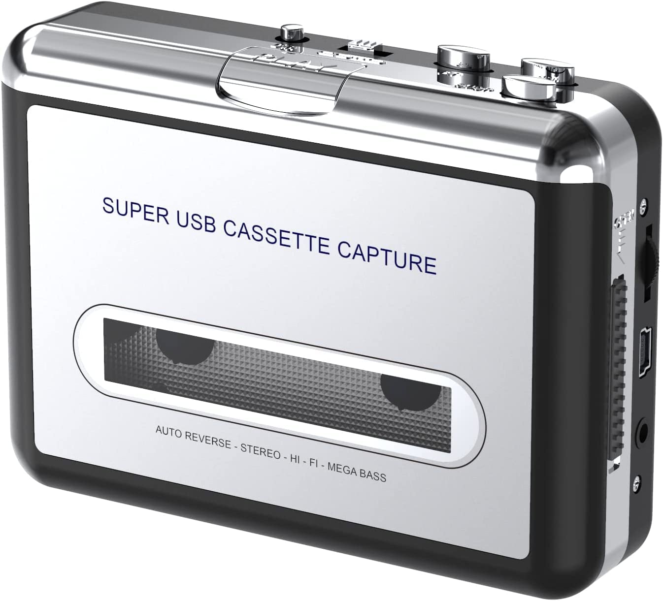 DigitNowCassette Tape To CD Converter Via USB,Portable Cassette Player Capture Audio Music Compatible With Laptop and Personal C