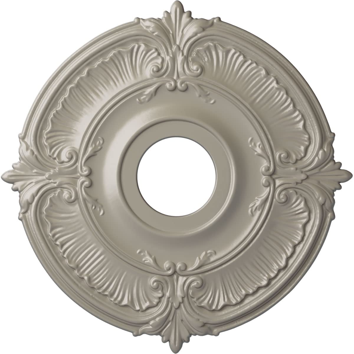 Ekena Millwork Cm18Atpws Attica Ceiling Medallion, 18''Od X 4''Id X 5/8''P (Fits Canopies Up To 5''), Hand Painted Pearl White
