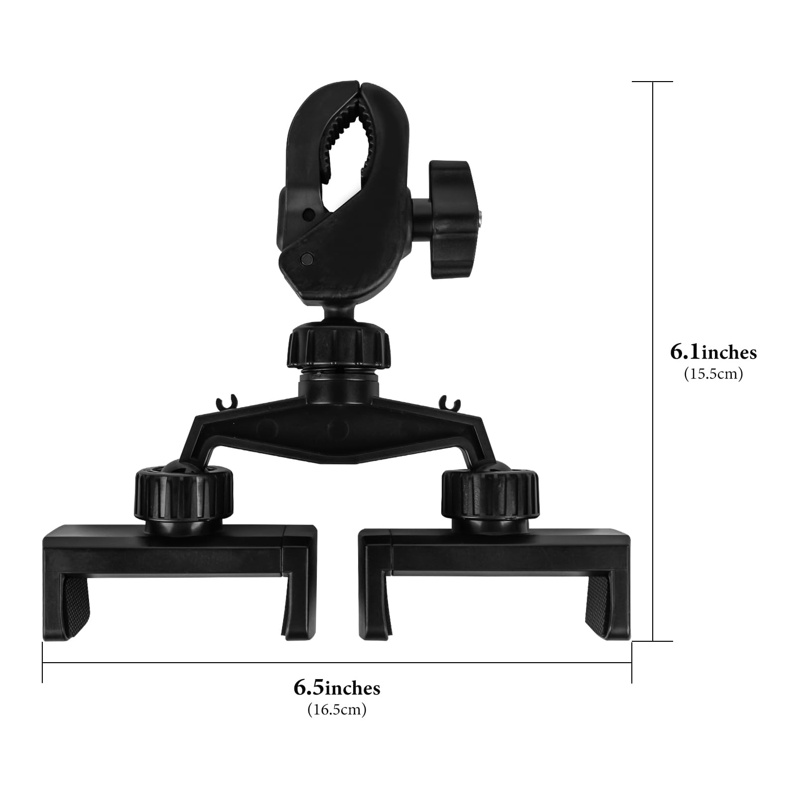 Geekria For Creators Mic Stand Dual Phone Holder, Microphone Stand Cell Phone Holder, Compatible With Apple   Phone 16, 15 Pro,