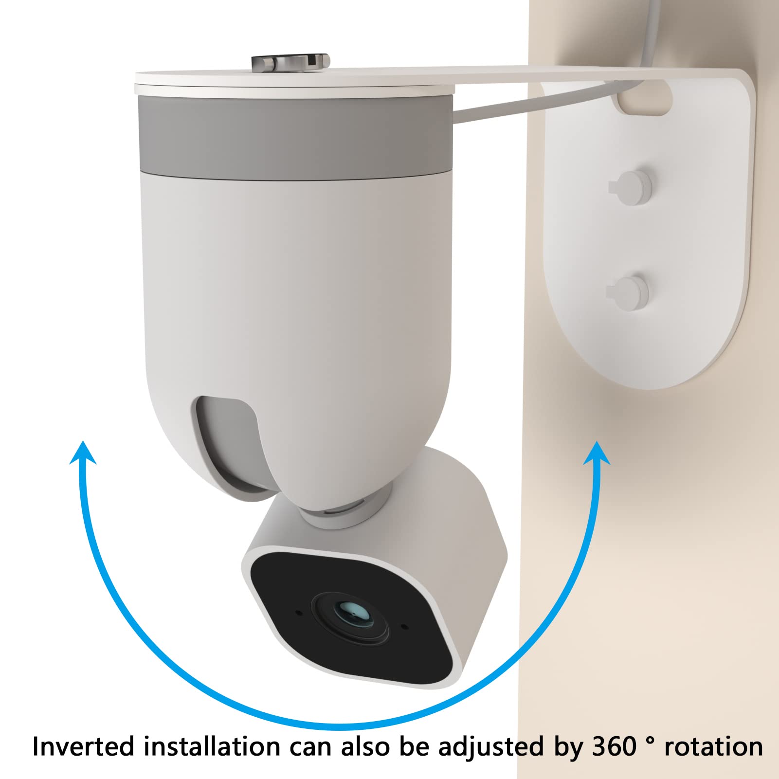 Zwolf Metal Wall Mount For Blink Mini Pan Tilt Camera, Provide Better Viewing Angles For Blink Mini Pan Tilt Mount (2 Pack)