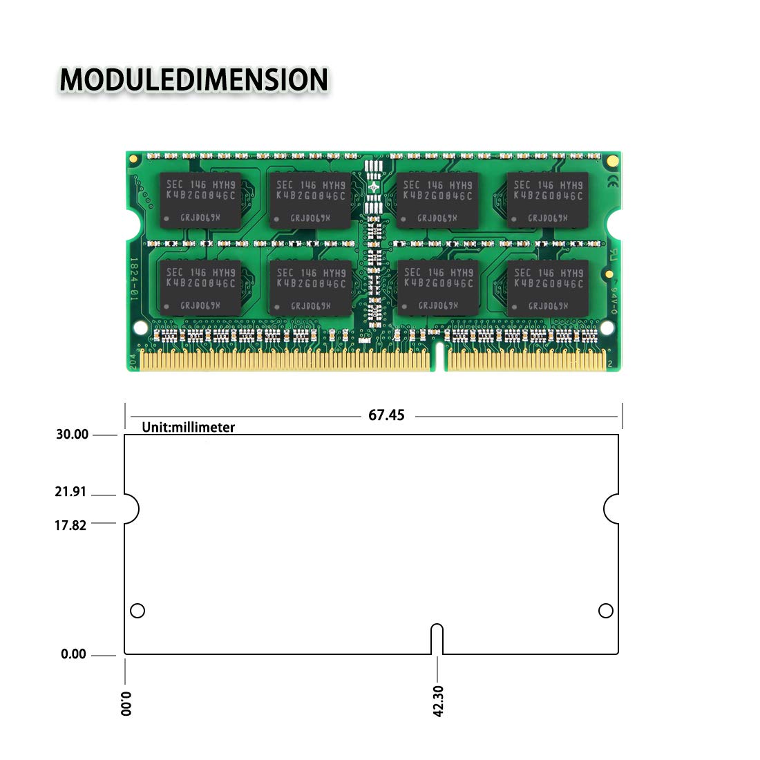 Duomeiqi Pc3 10600 Ddr3 Ram 8Gb (2 X 4Gb) 1333Mhz Ddr3 Sdram 2Rx8 Pc3 10600S Sodimm Pc3 10600 Ddr3 1333 Pc3 10600S 204 Pin Cl9 1