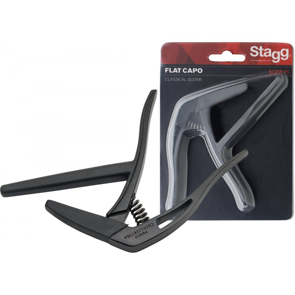 Stagg ScpxFl Bk Flat Trigger Capo  Black