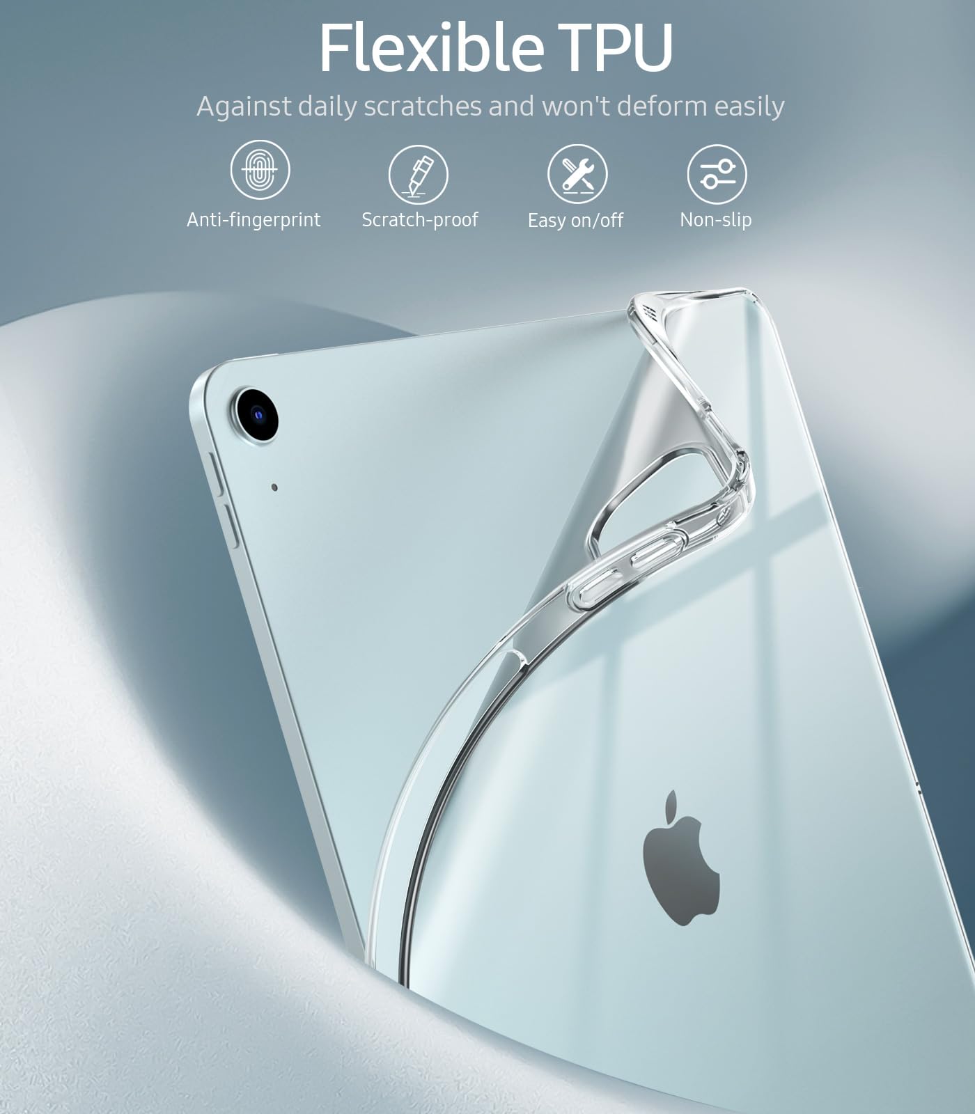 Timovo Case For New Ipad Air 13 Inch (M2) 2024 Clear, Slim & Lightweight Tpu Transparent Back Protective Cover For Ipad Air 13,