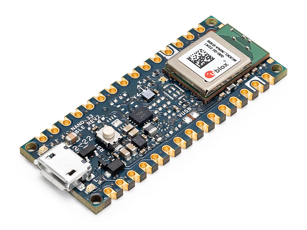 Arduino Nano 33 Ble Rev2 [Abx00071]   Nrf52840   Micropython, Small Form Factor, Bluetooth Low Energy, 3V3