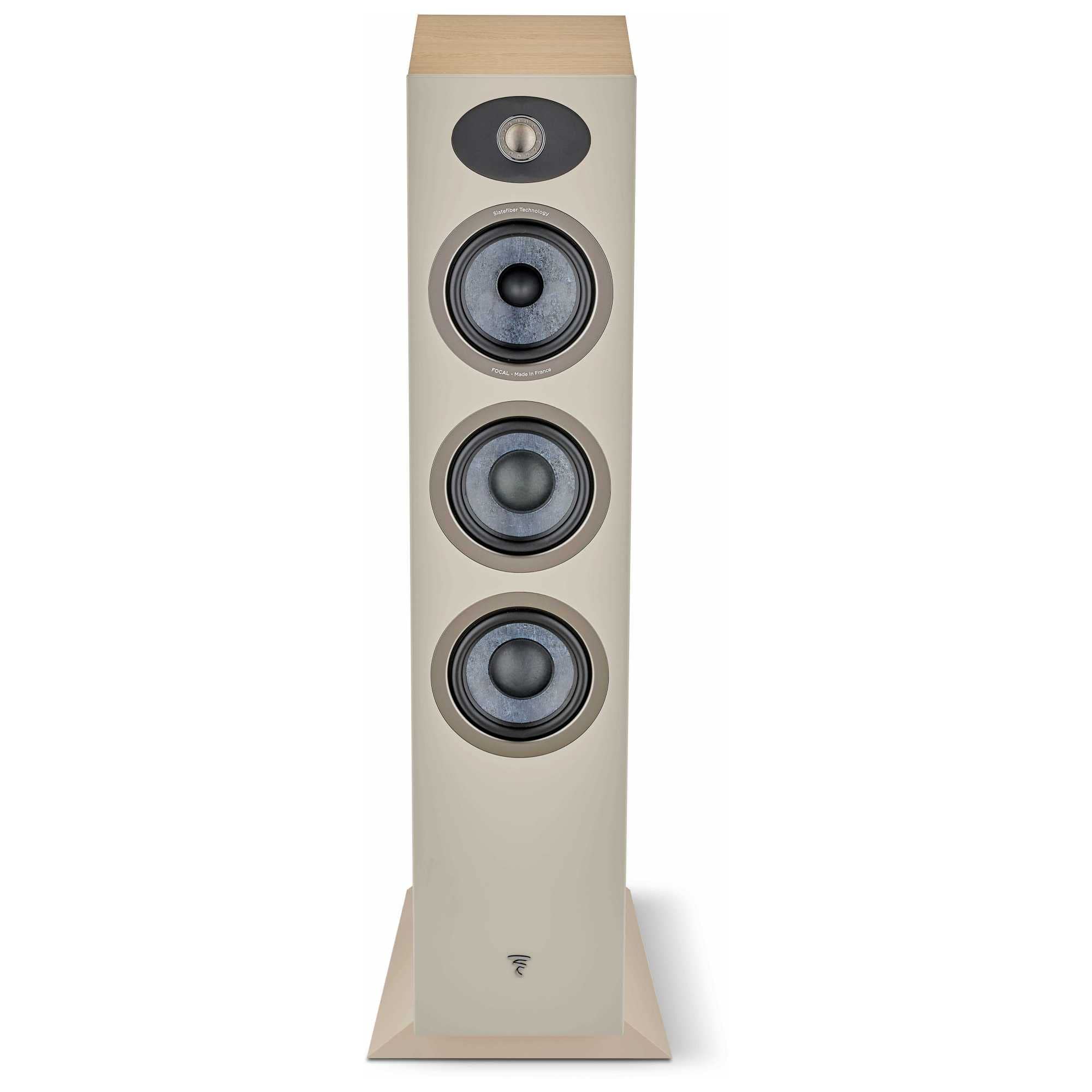 Focal Theva N2-3-Way Floorstanding Loudspeakers With 5-Inch Drivers, Sold Individually, Light Wood - Fthevan2Lw
