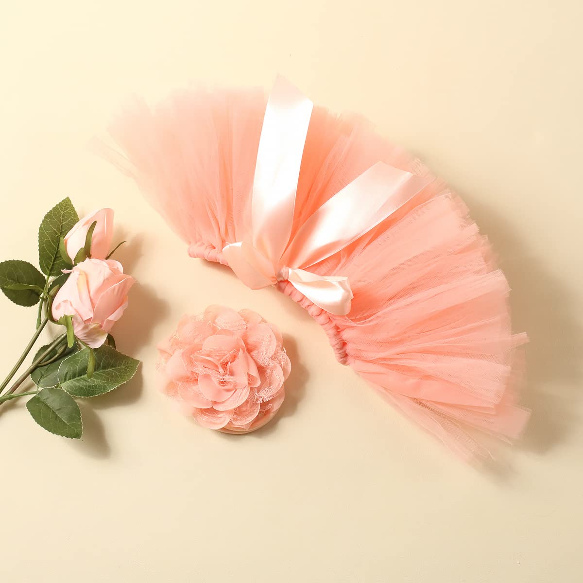 Ylsteed Newborn Girls Photography Prop Infant Tutu Skirt Newborn Lace Tulle Skirt Girl Photo Shoot Outfits Infant Princess Costu