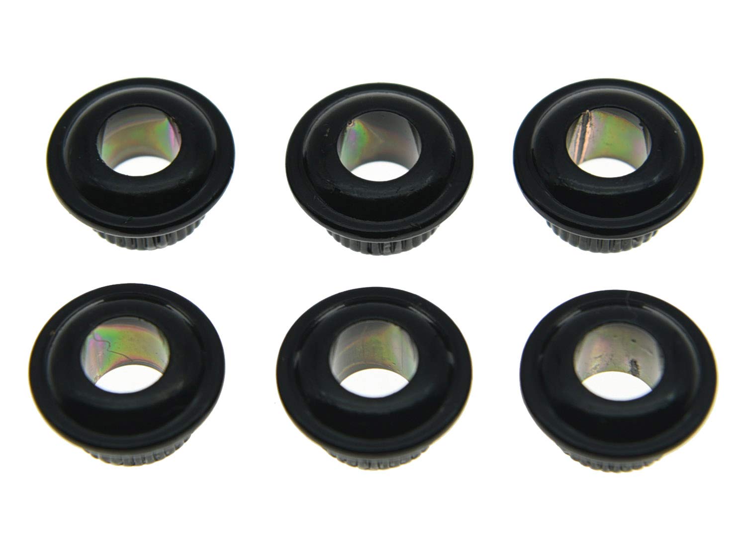 Kaish Metal Black 10Mm Vintage Guitar Tuning Keys Conversion Bushings Adapter Ferrules