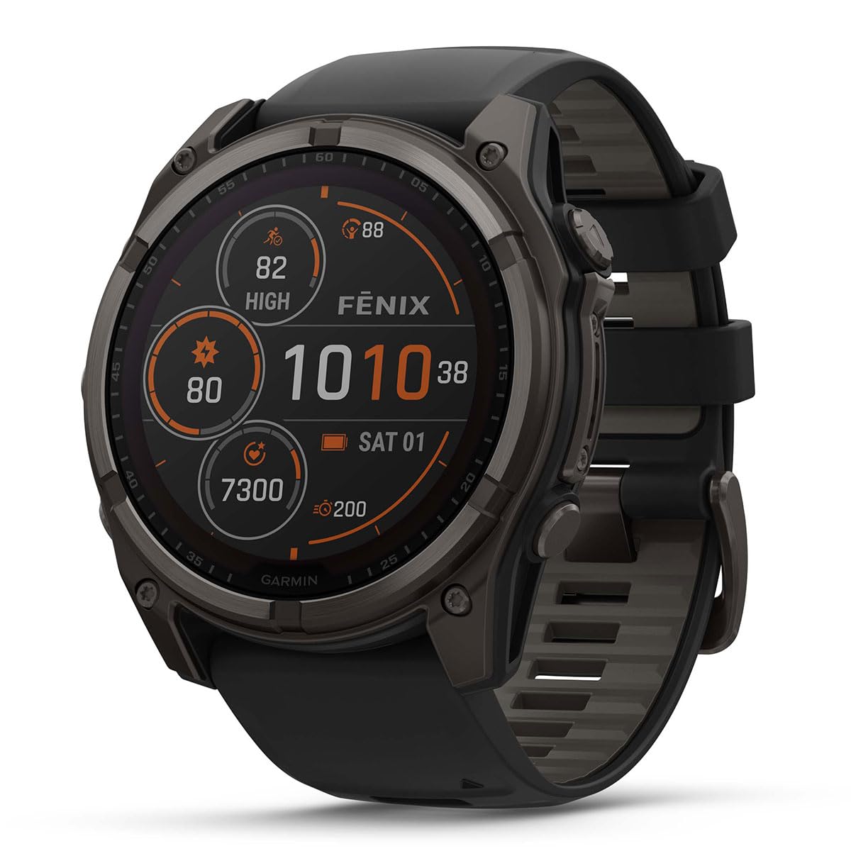 Playbetter Garmin Fenix 8 Solar Sapphire (51Mm, Carbon Gray Dlc Titanium) Multisport Gps Smartwatch Bundle - 1.4    Touchscreen,