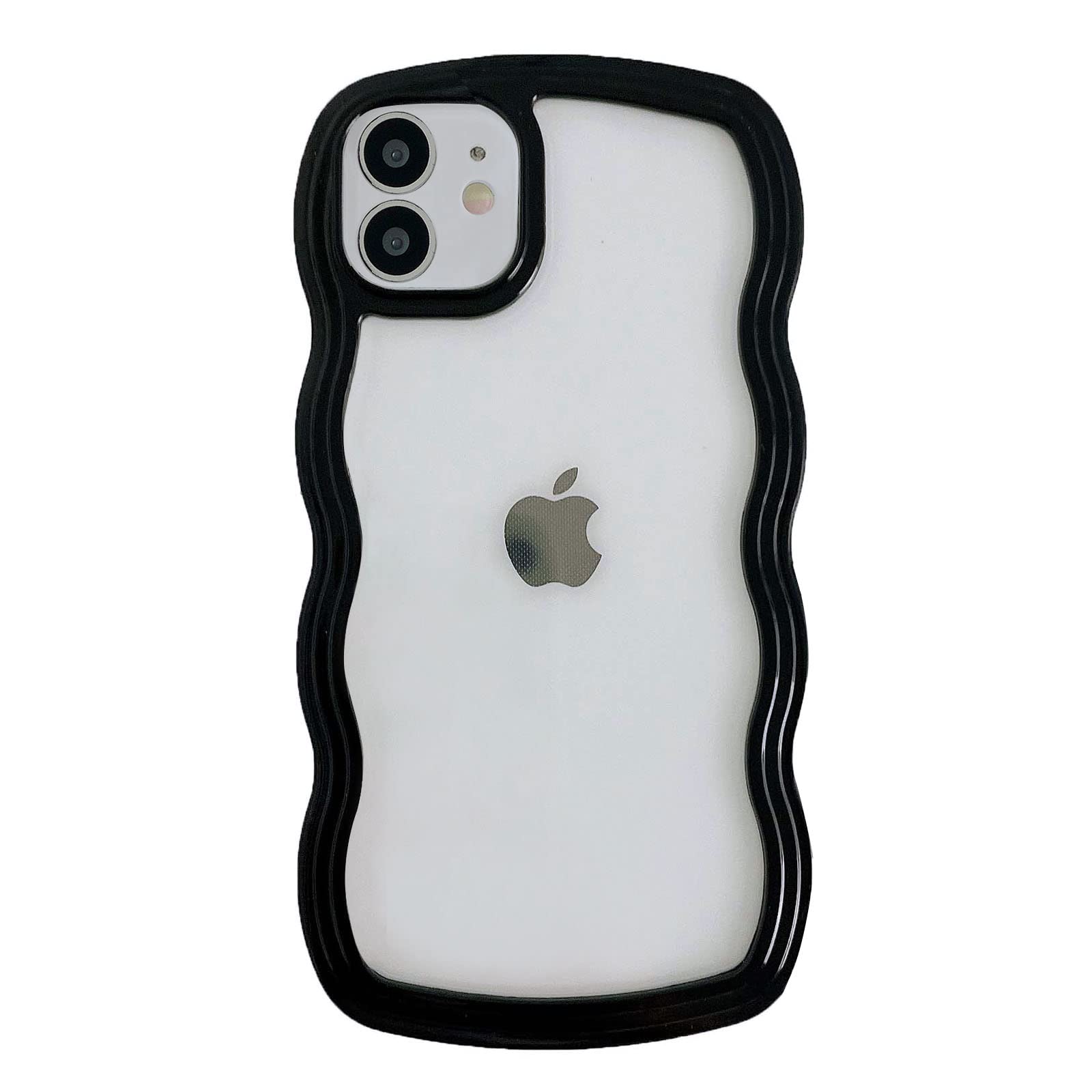 Qltypri Compatible With Iphone 12/Iphone 12 Pro(6.1 Inch) Case, Cute Curly Wave Frame Clear Case For Girls Women, Transparent So