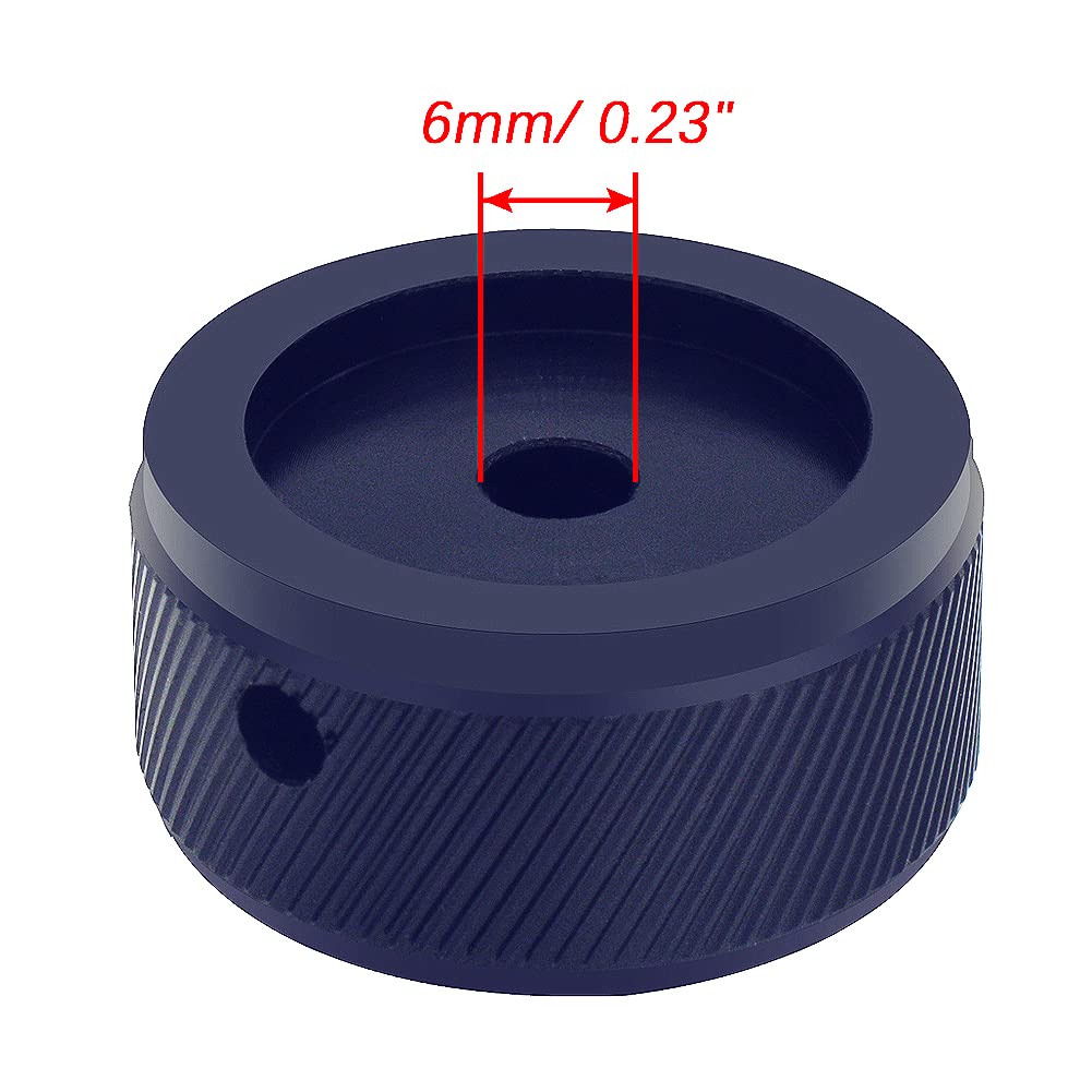 Mxuteuk Black Guitar Knob Aluminum Alloy Potentiometer Control Knob Volume Audio Electric Guitar Bass Knob Screw Type 34 X 17Mm