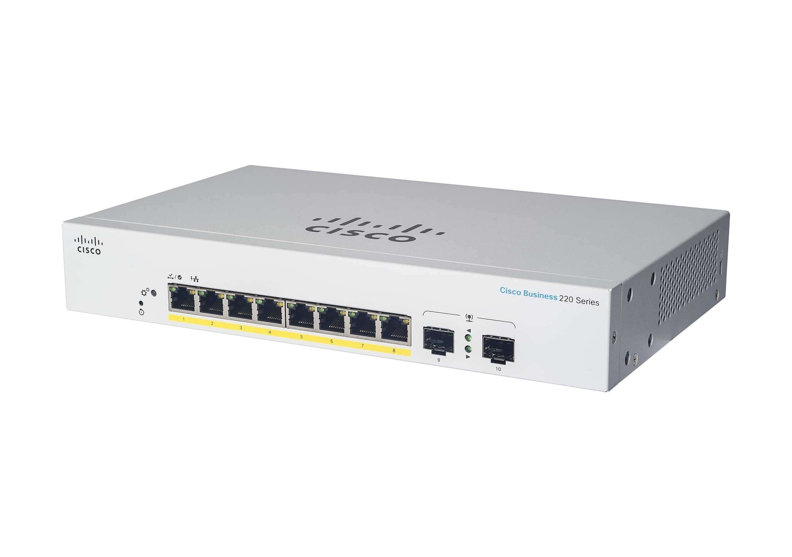Cisco Business Cbs220 8T E 2G Smart Switch | 8 Port Ge | 2X1G Small Form Factor Pluggable (Sfp) | 3 Year Limited Hardware Warran