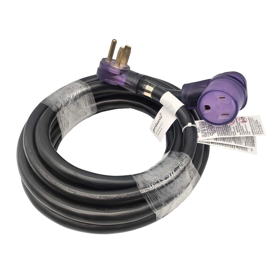 Parkworld 6Awg Nema 6 50 Extension Cord 50 Amp, 250 Volt 6 Gauge Welder Extension Cord 50A 3 Prong 6 50P To 6 50R (20Ft)