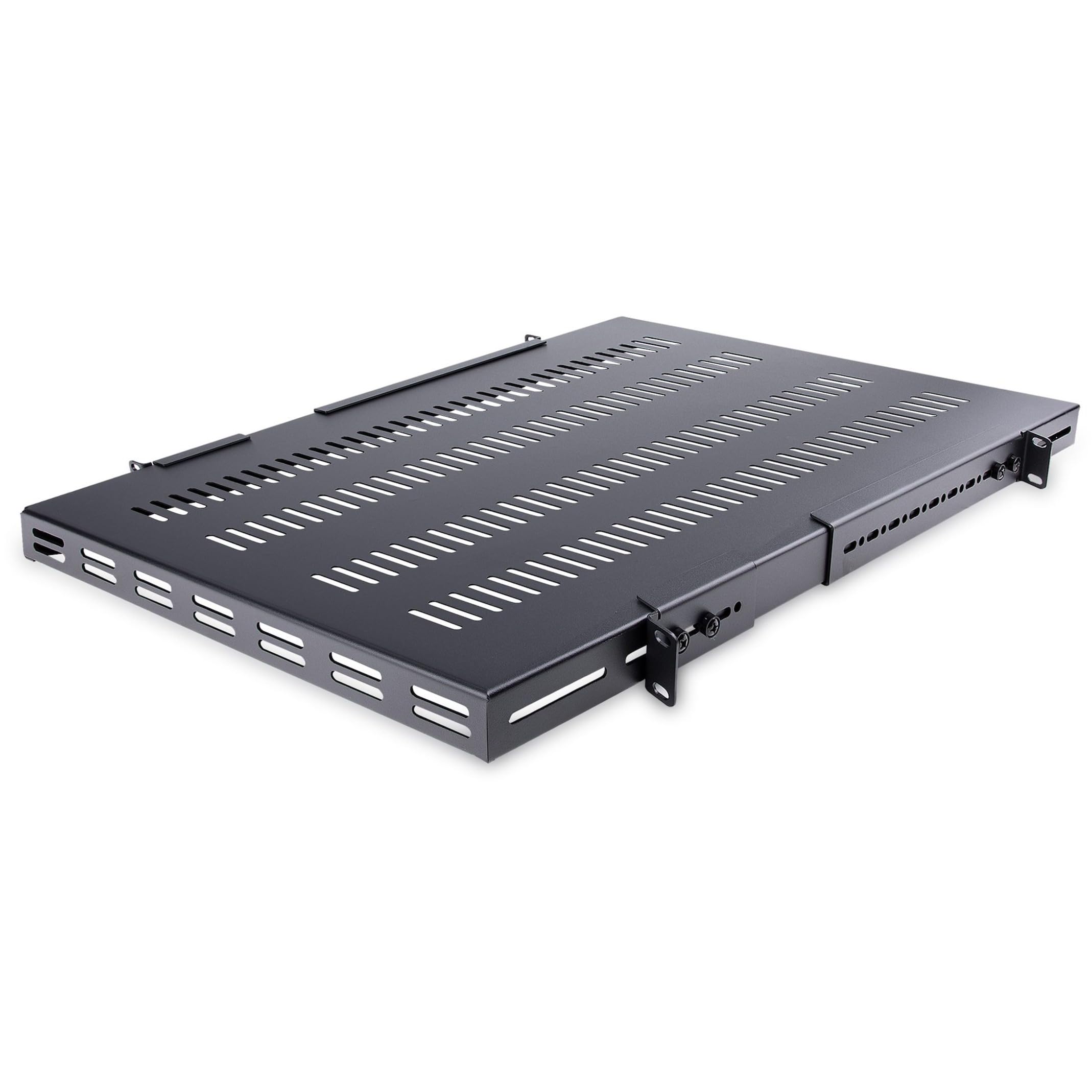 StarTech.com 1U 4-Post Adjustable Vented Server Rack Mount Shelf - 330lbs(150 kg) - 19.5 to 38in Adjustable Mounting Depth Unive