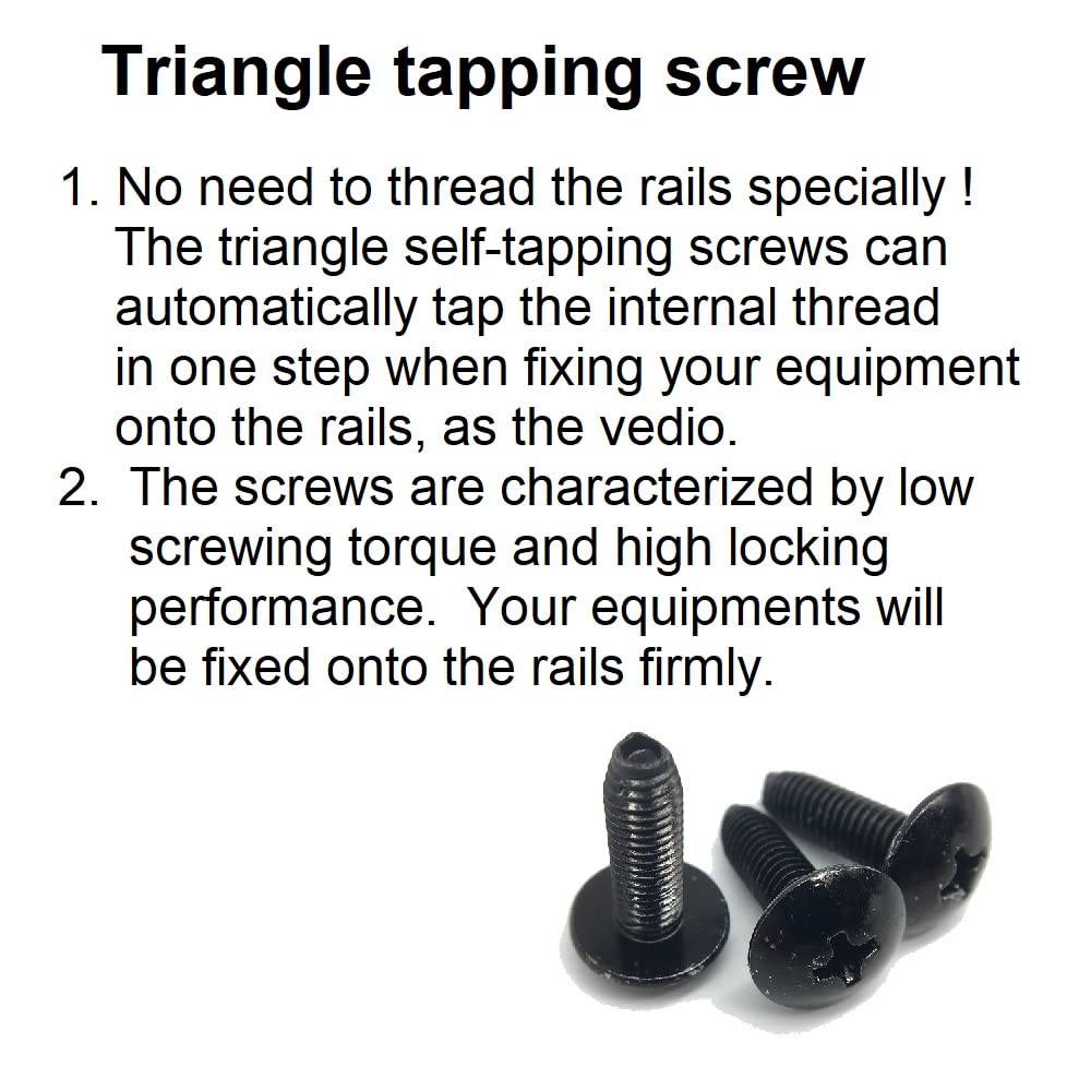 Jingchengmei 10U Steel Rack Rails Kit With Hardware   2 Pieces (10Urr)