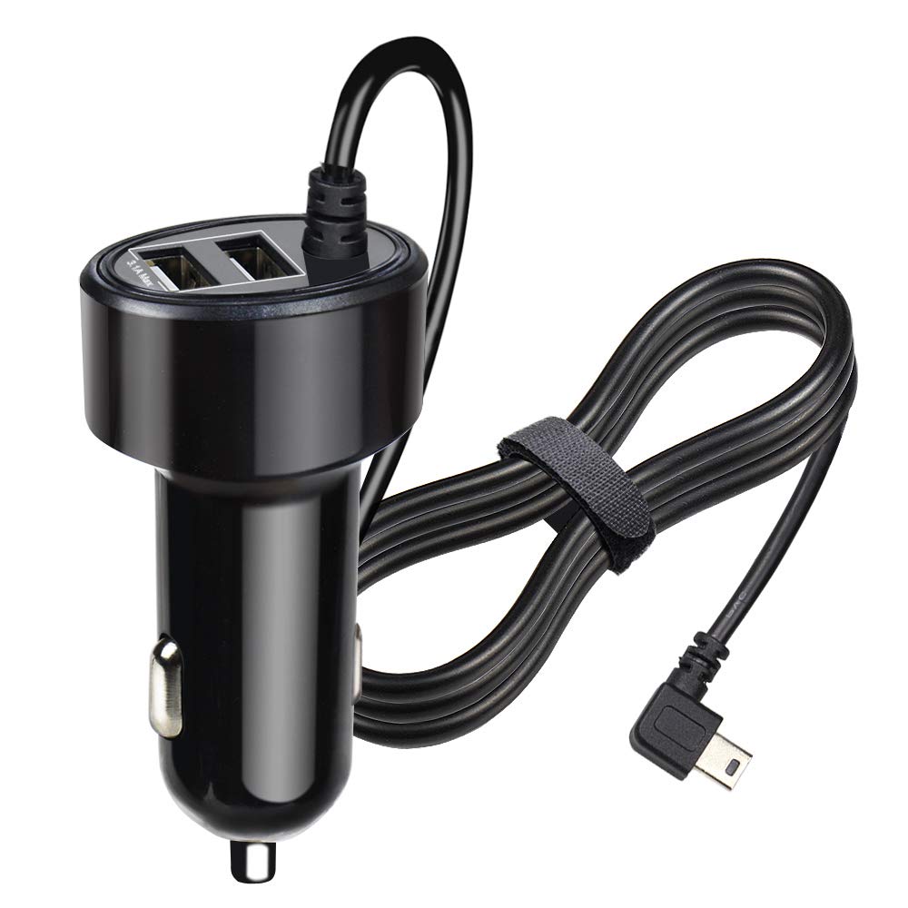 Fouceclaus Charger Cable For Garmin Gps, Mini Usb Shielding Car Charger Power Cord For Garmin Nuvi Navigator (Car Charger)
