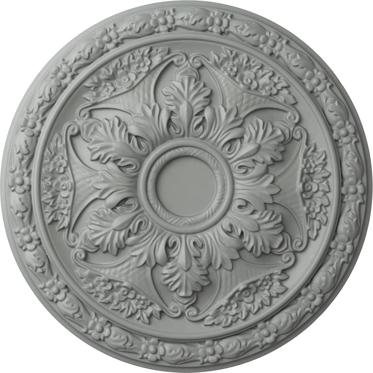 Ekena Millwork Cm20Bl Baile Ceiling Medallion, 20''Od X 1 5/8''P (Fits Canopies Up To 3 1/4''), Factory Primed