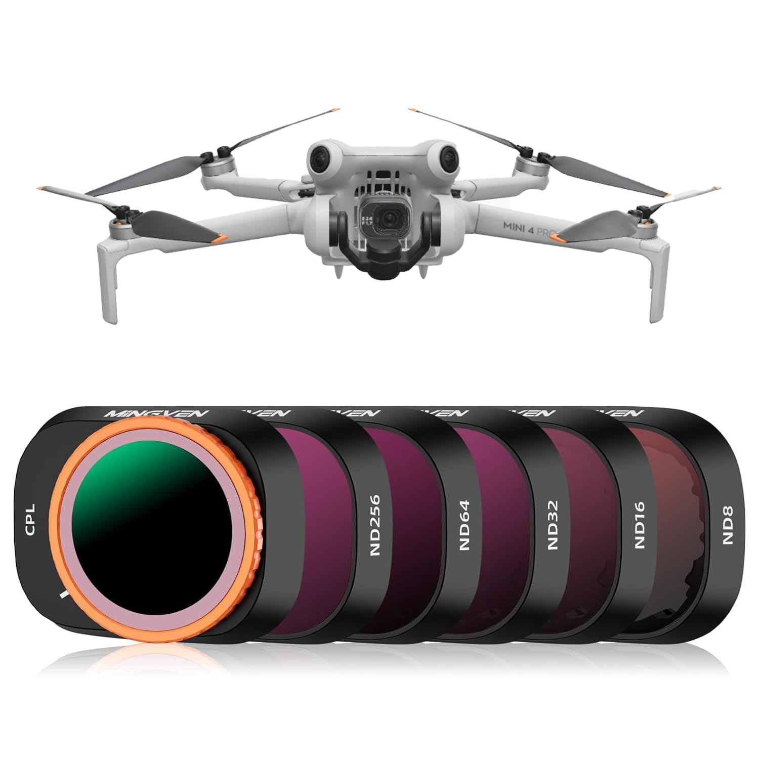 Mingven Mini 4 Pro Nd Filters Set, 6 Pack   (Cpl, Nd8, Nd16, Nd32, Nd64, Nd256) Neutral Density Filter Compatible With Dji Mini