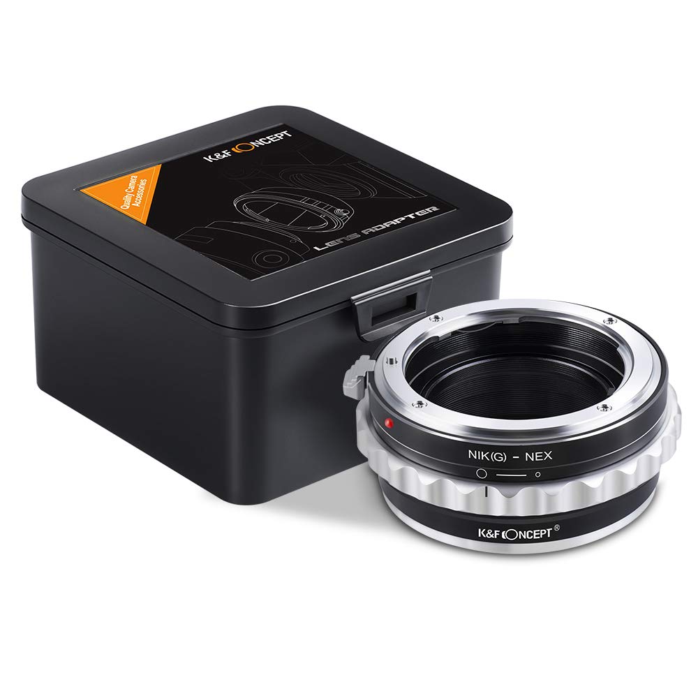 K&F Concept Lens Mount Adapter Compatible With Nikon G Af S F Ais Ai Nikkor F Mount G Type D/Slr Lens To Sony Alpha E Mount Nex Camera Compatible With Sony Alpha A7,A6000,A6300,A6500,A5000,A5100