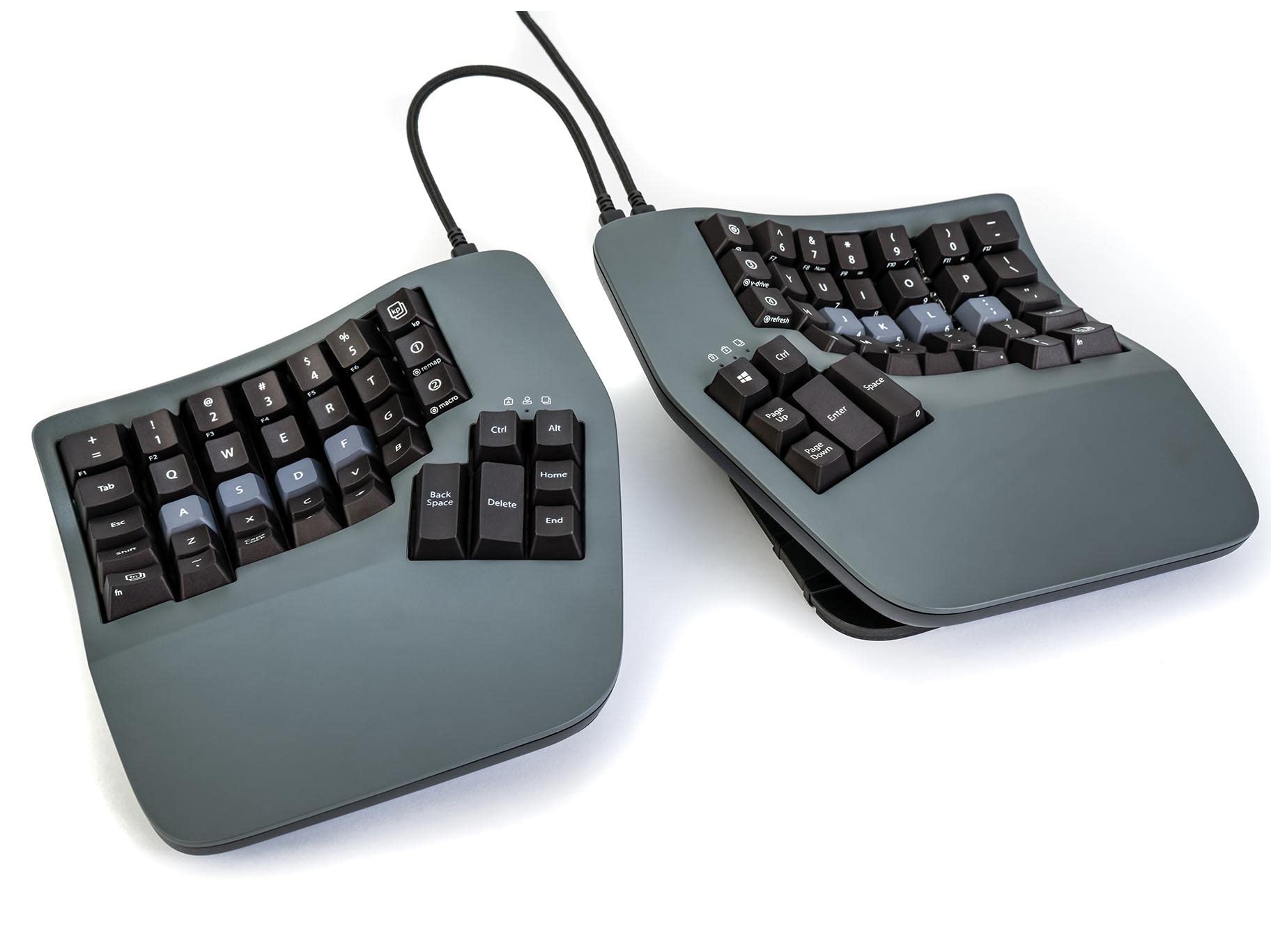 KINESIS Advantage360 Split Ergonomic Keyboard - USB-C | Mechanical Switches | Fully Programmable | Contoured Shape | Adjustable 